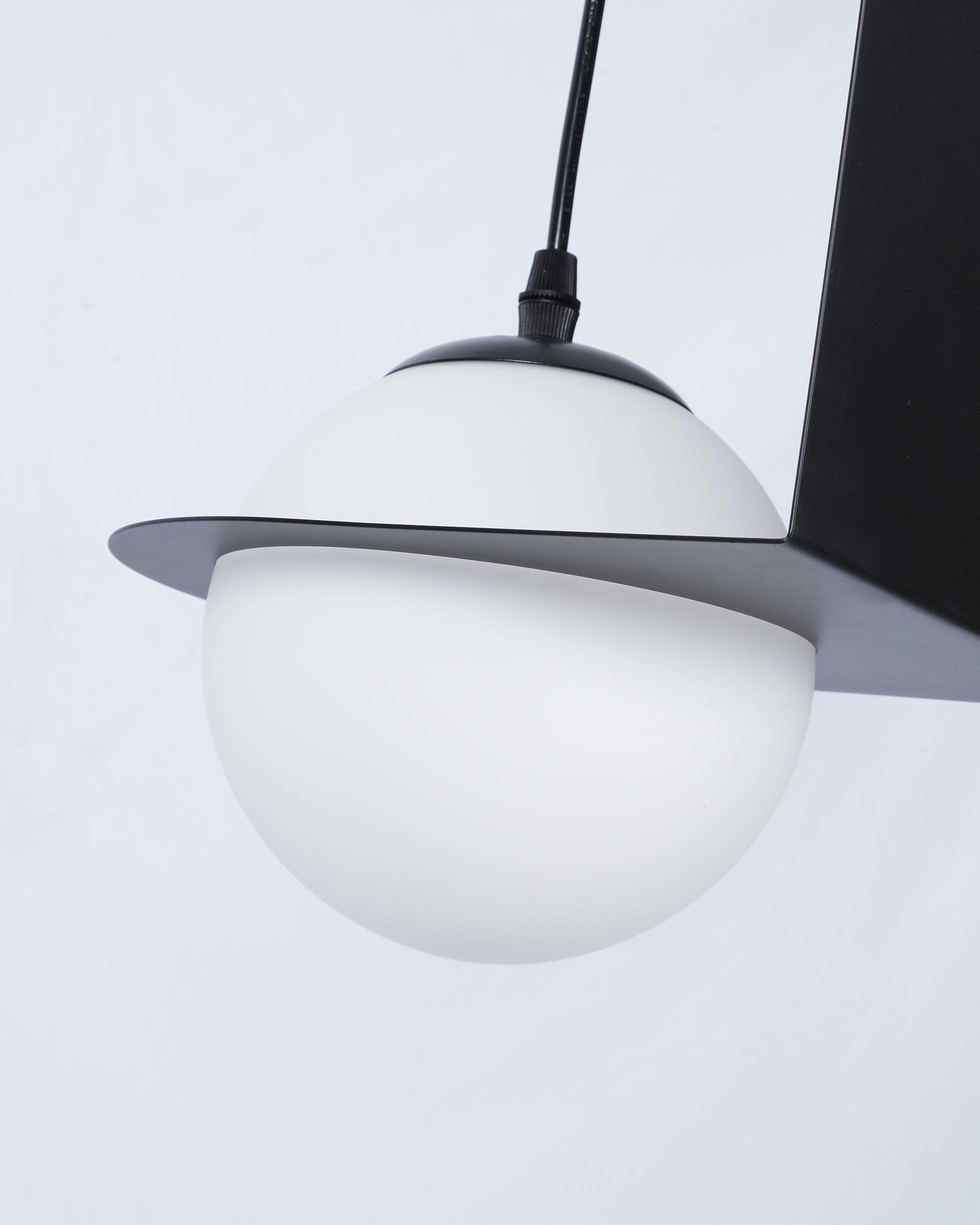 Selan Schwarze Glas-Pendelleuchte