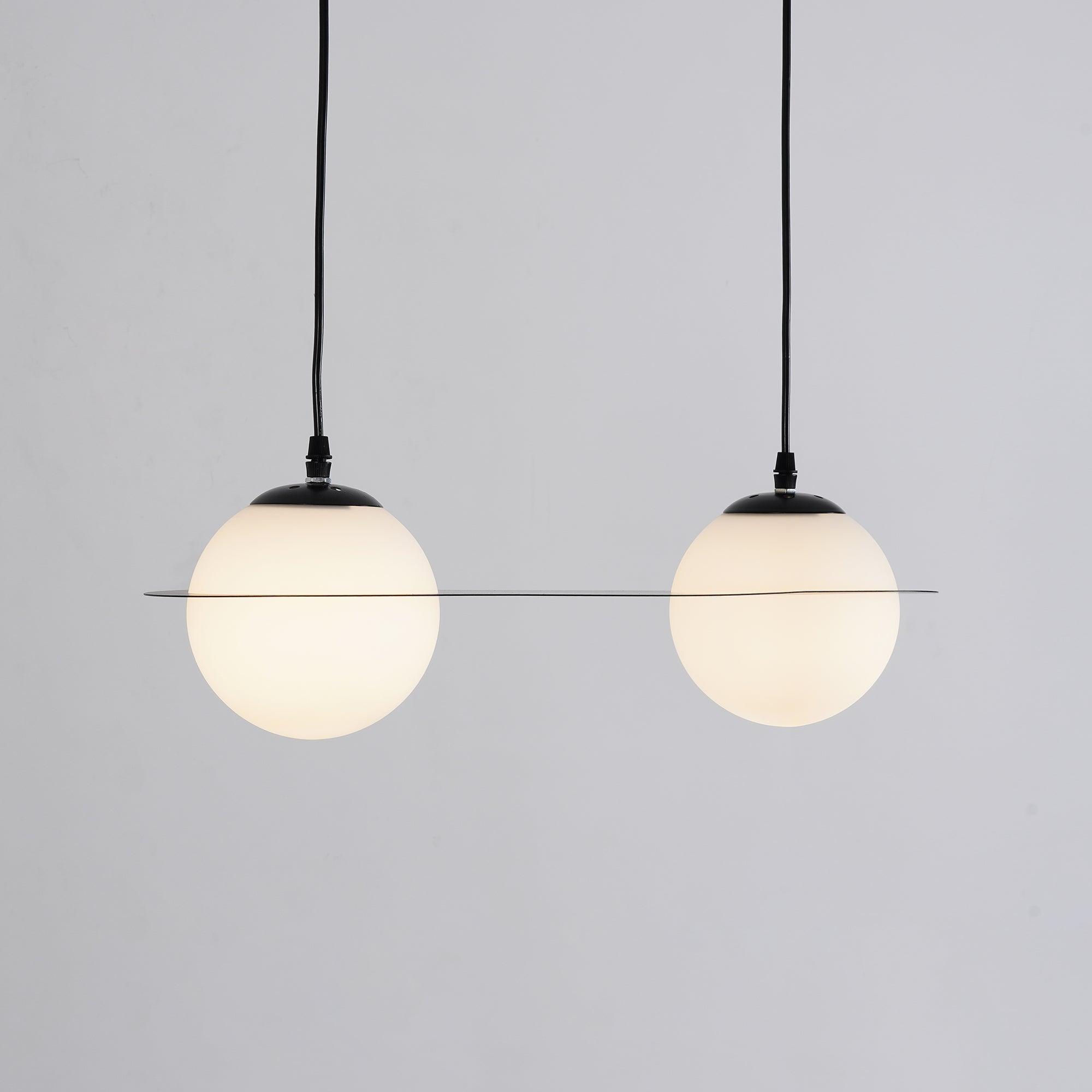 Selan Schwarze Glas-Pendelleuchte