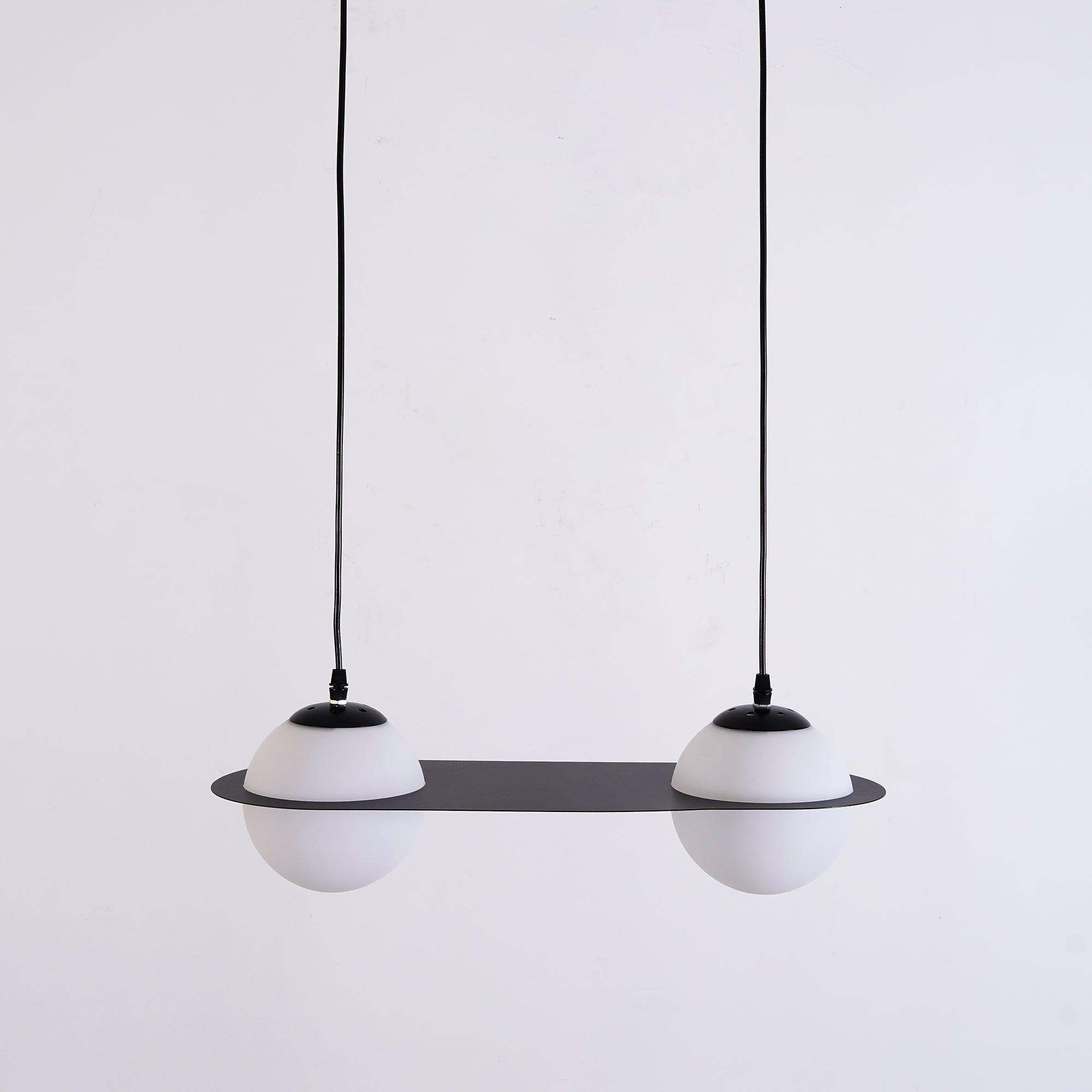 Selan Schwarze Glas-Pendelleuchte