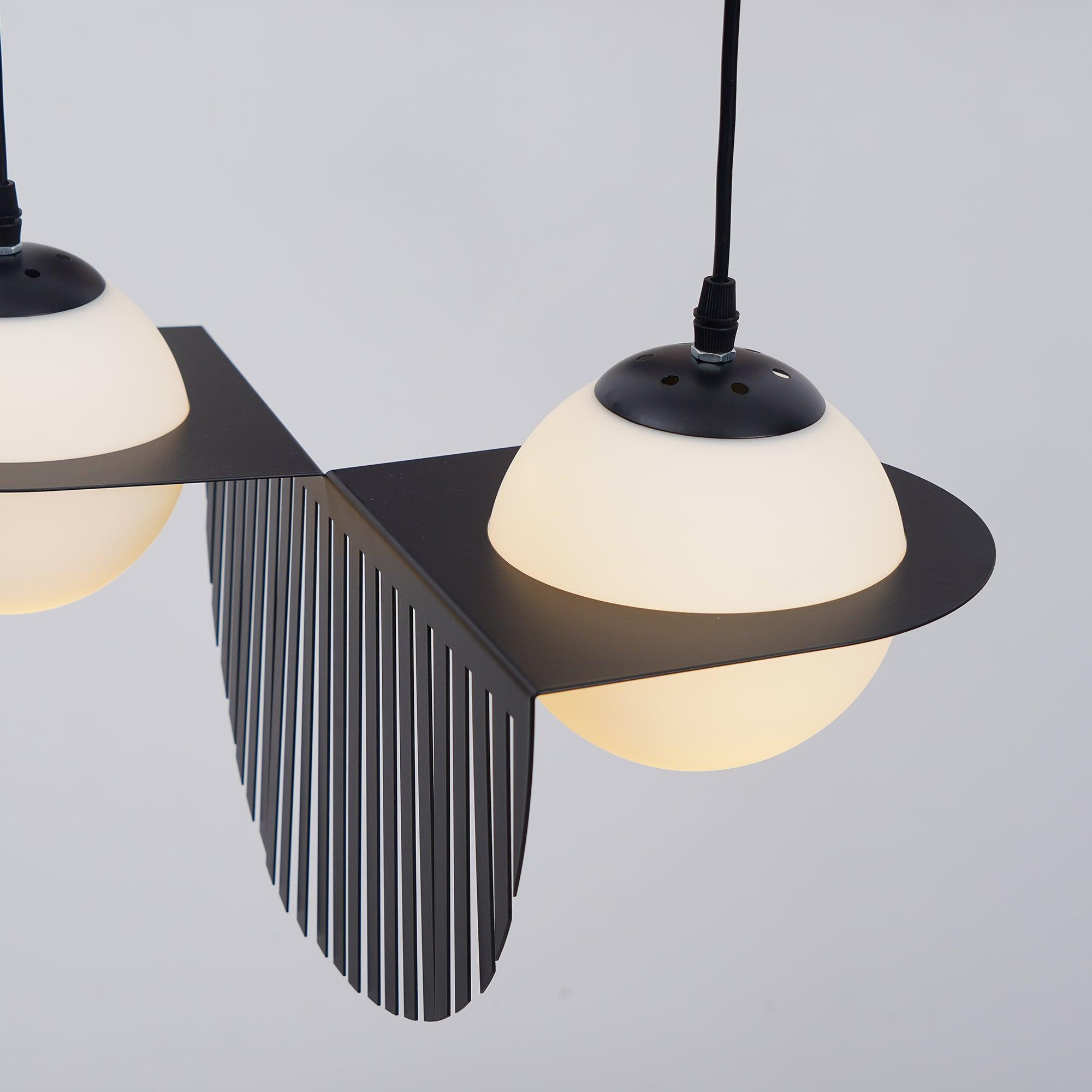 Selan Schwarze Glas-Pendelleuchte