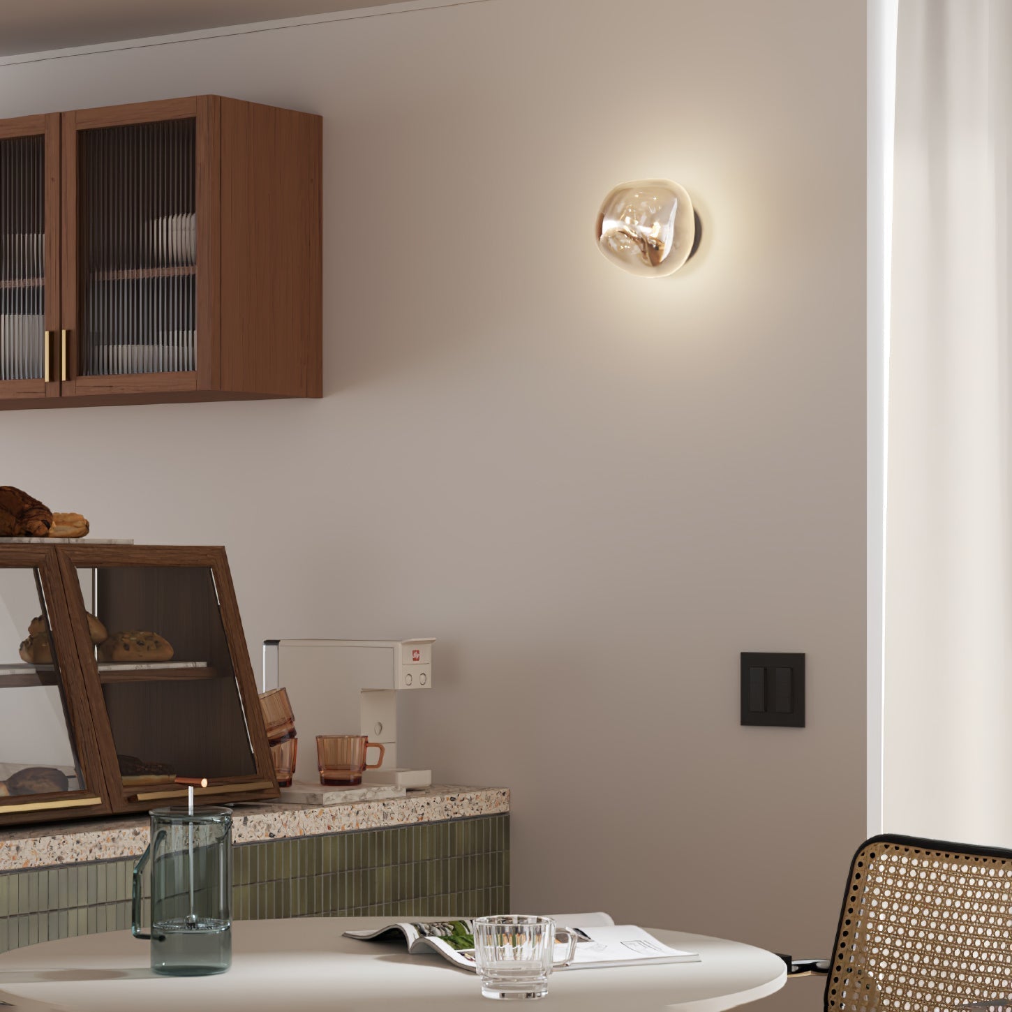 Auden Bernstein-Glas Wandleuchte-Letslighting