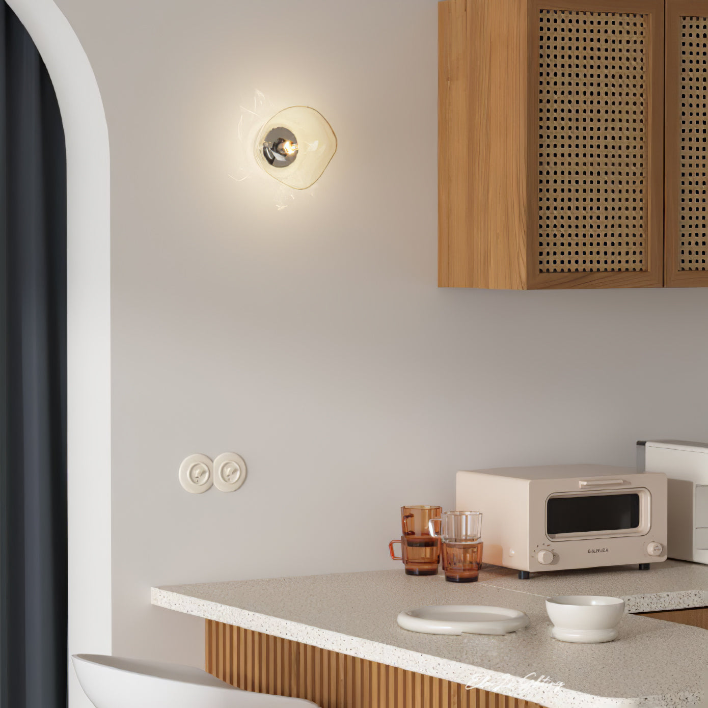 Auden Bernstein-Glas Wandleuchte-Letslighting