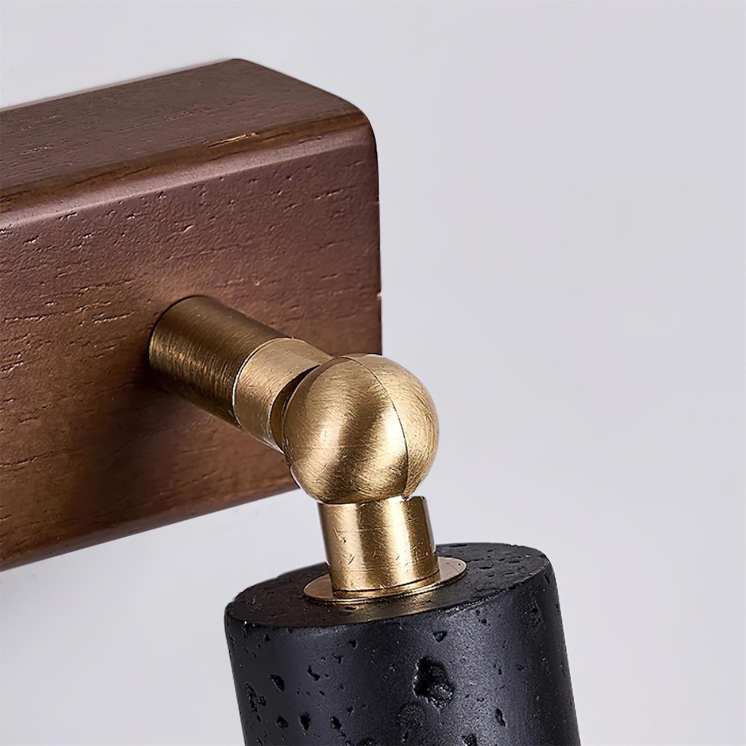 Ritta Wall Lamp Black Travertine Spotlight - Letslighting