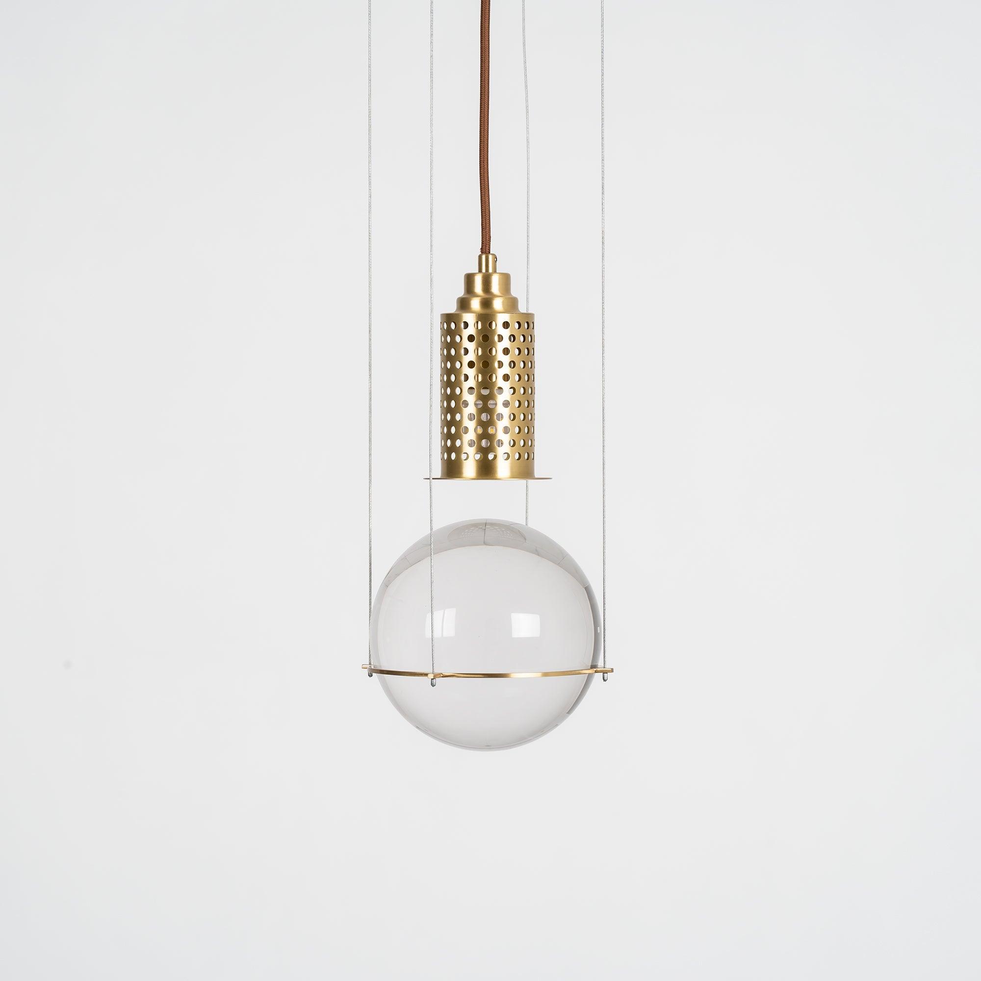 Solara Pendelleuchte mit Kristall, höhenverstellbar-Letslighting