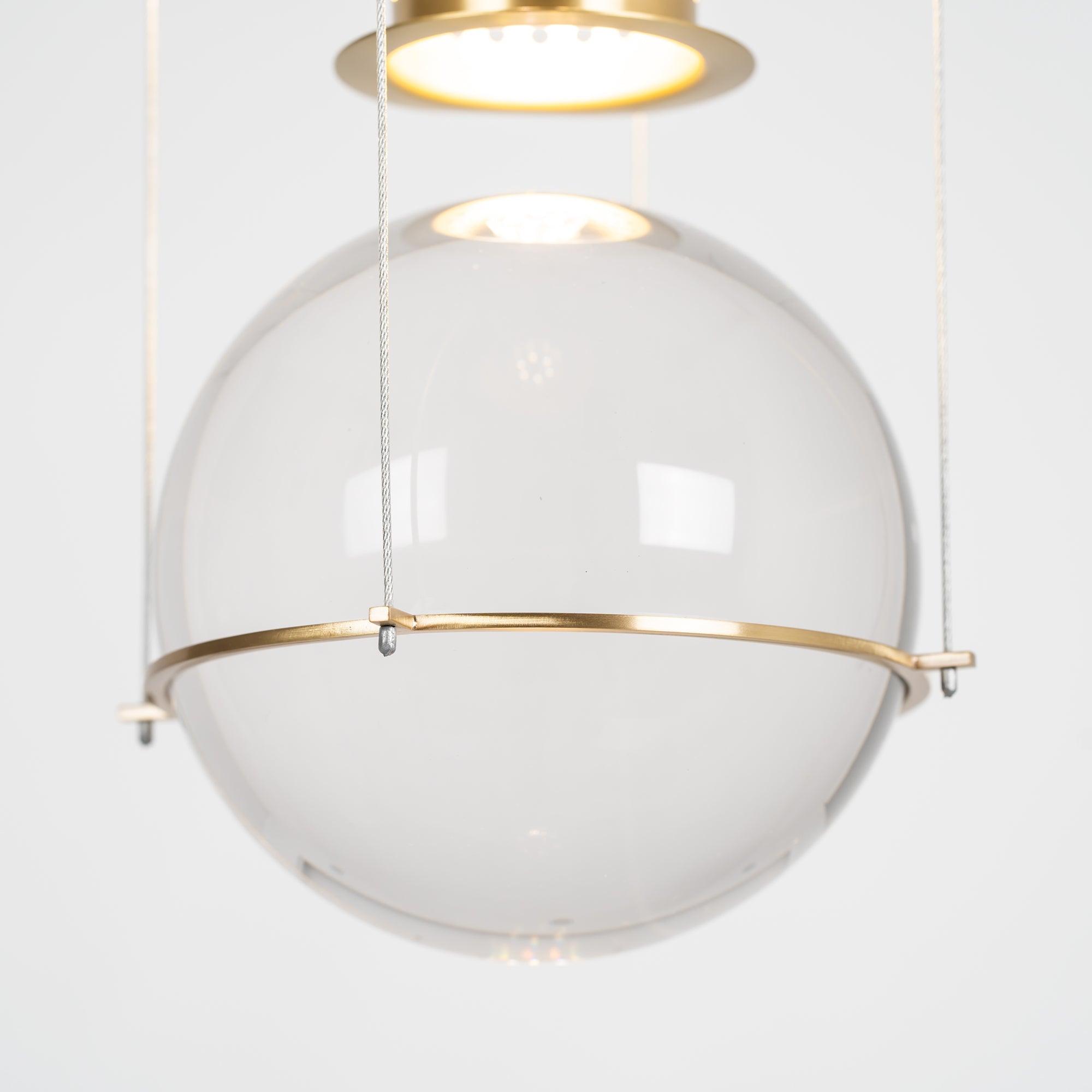Solara Pendelleuchte mit Kristall, höhenverstellbar-Letslighting