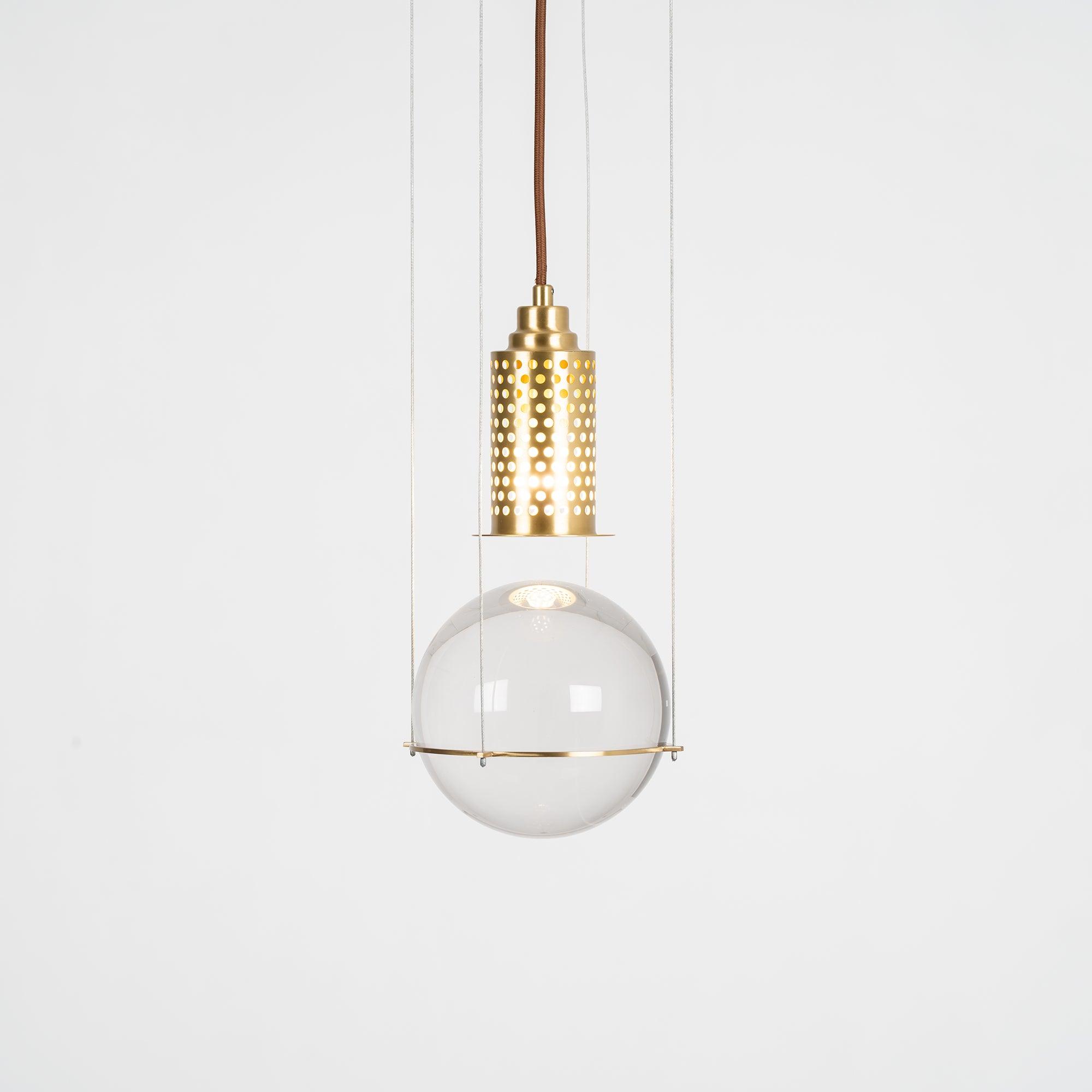 Solara Pendelleuchte mit Kristall, höhenverstellbar-Letslighting