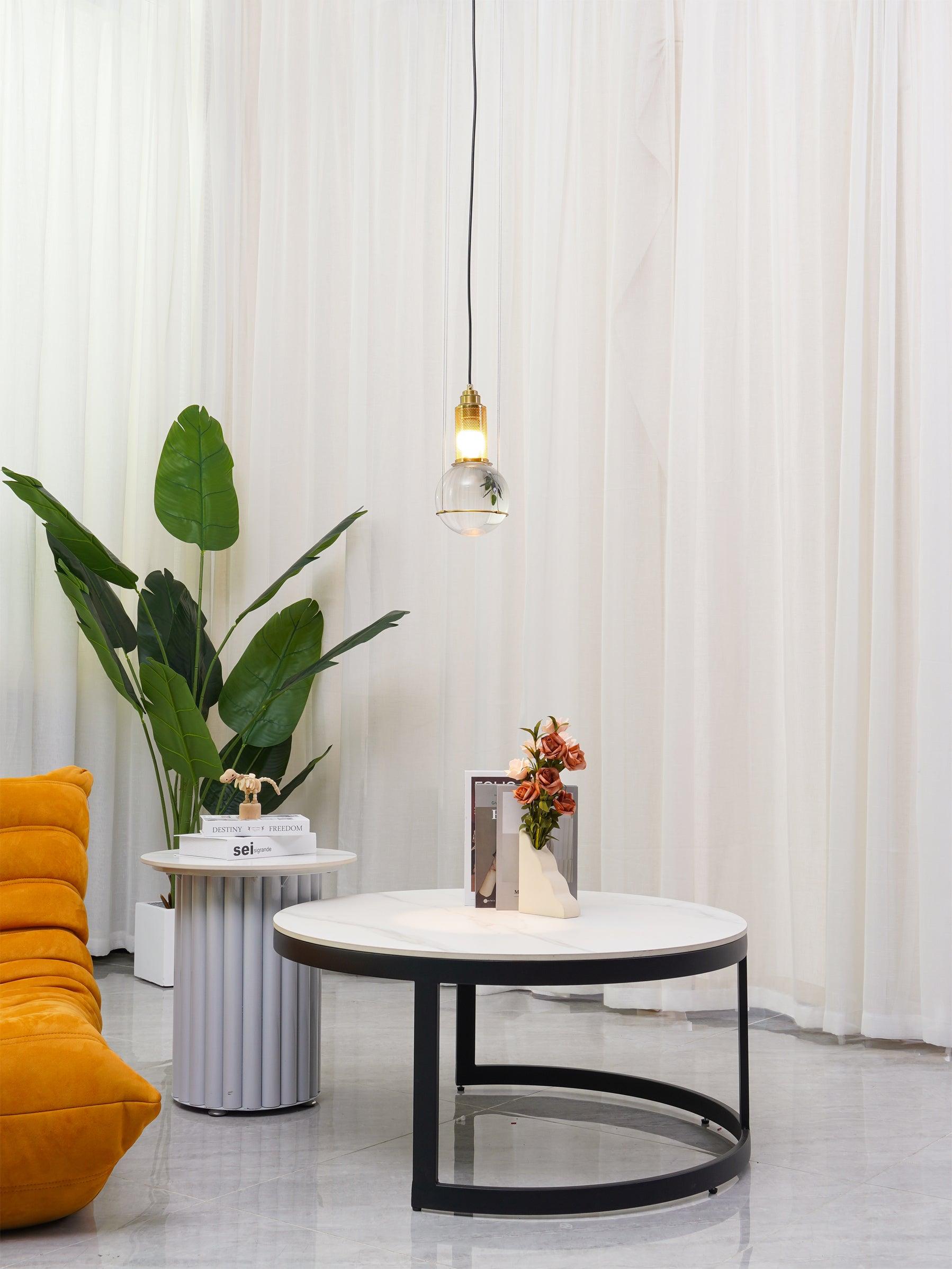 Solara Pendelleuchte mit Kristall, höhenverstellbar-Letslighting