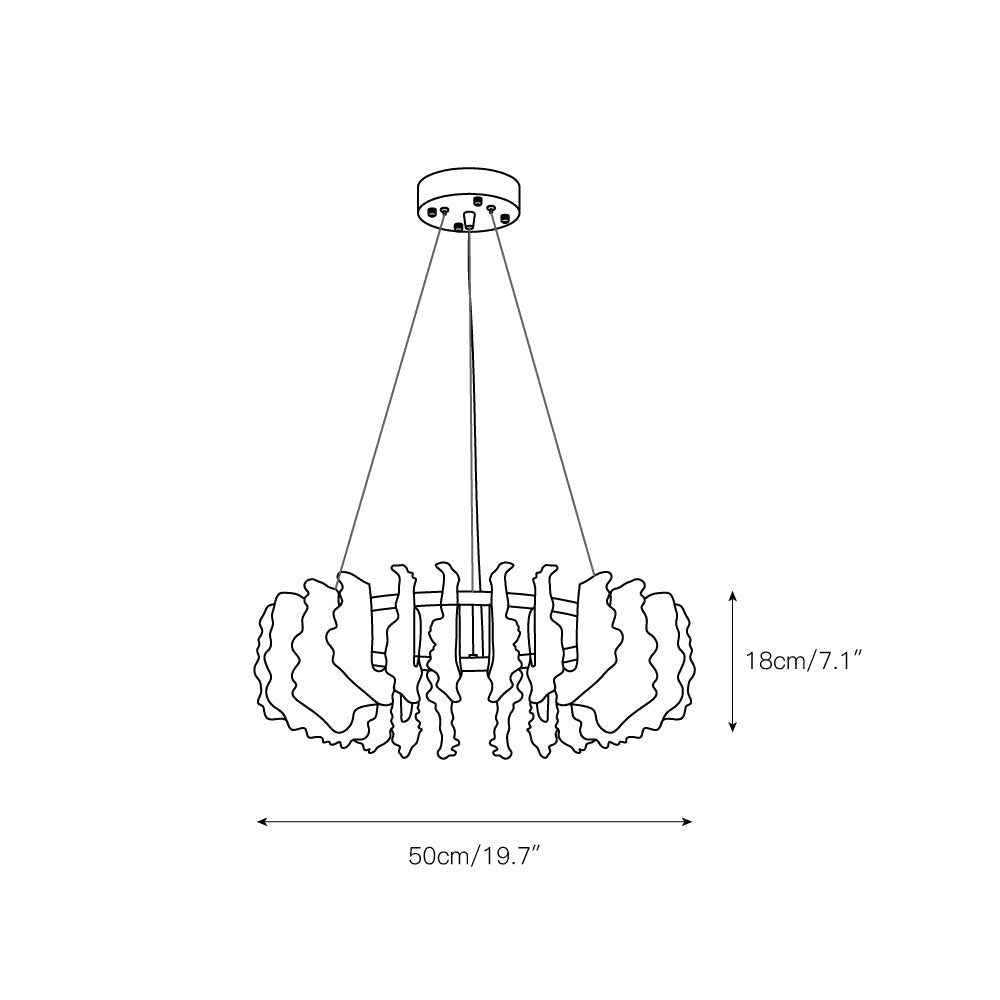 Ulcarir Luxus Blatt Glas Kronleuchter-Letslighting