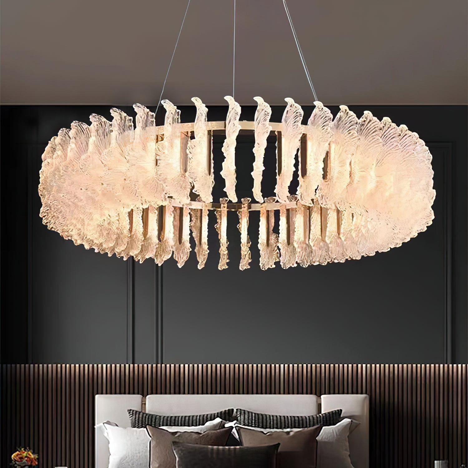 Ulcarir Luxus Blatt Glas Kronleuchter-Letslighting
