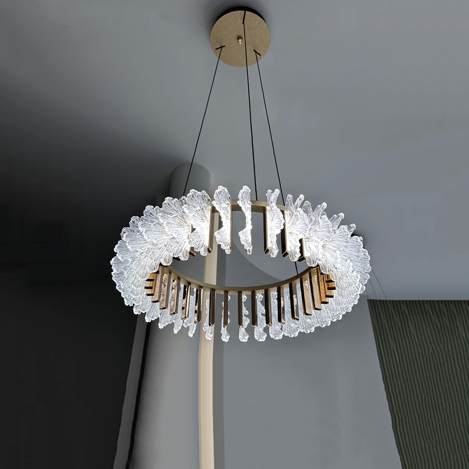Ulcarir Luxus Blatt Glas Kronleuchter-Letslighting