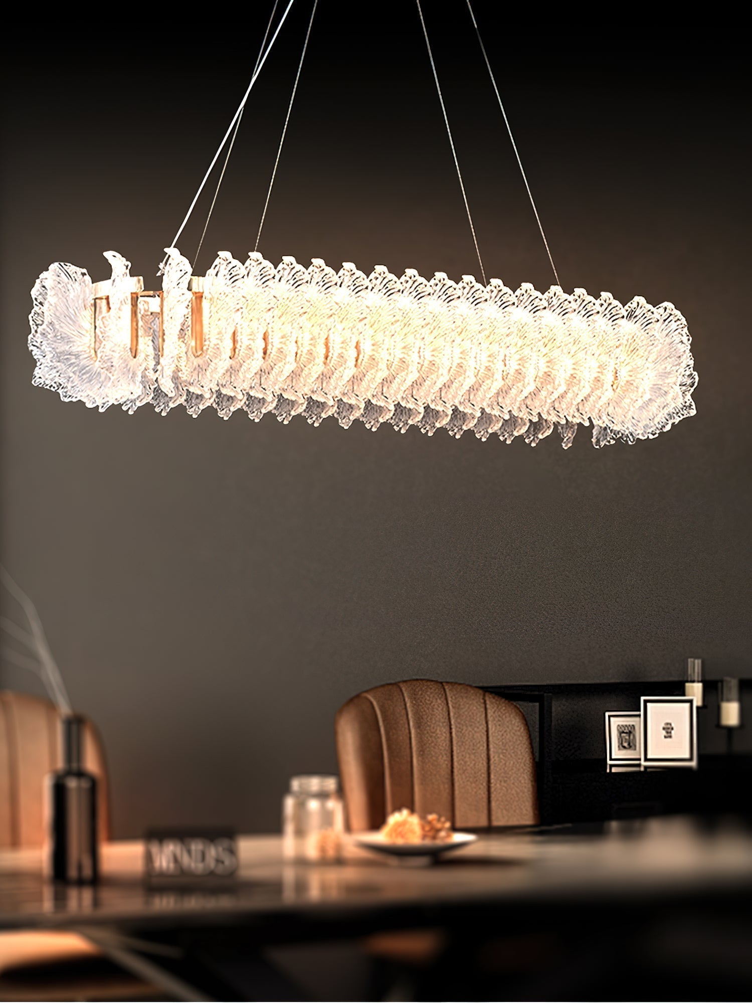 Ulcarir Luxus Blatt Glas Kronleuchter-Letslighting