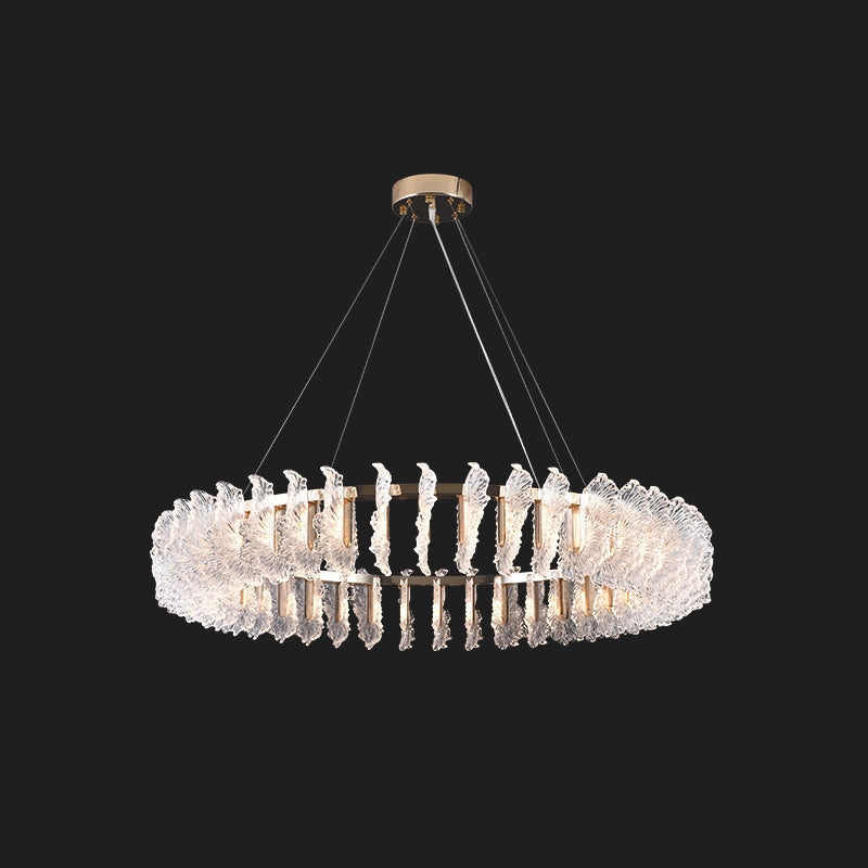 Ulcarir Luxus Blatt Glas Kronleuchter-Letslighting