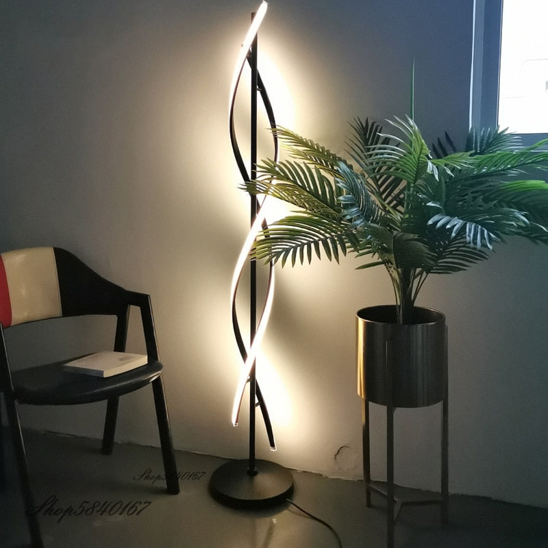 Nordic Weave Led Corner Floor Lamp