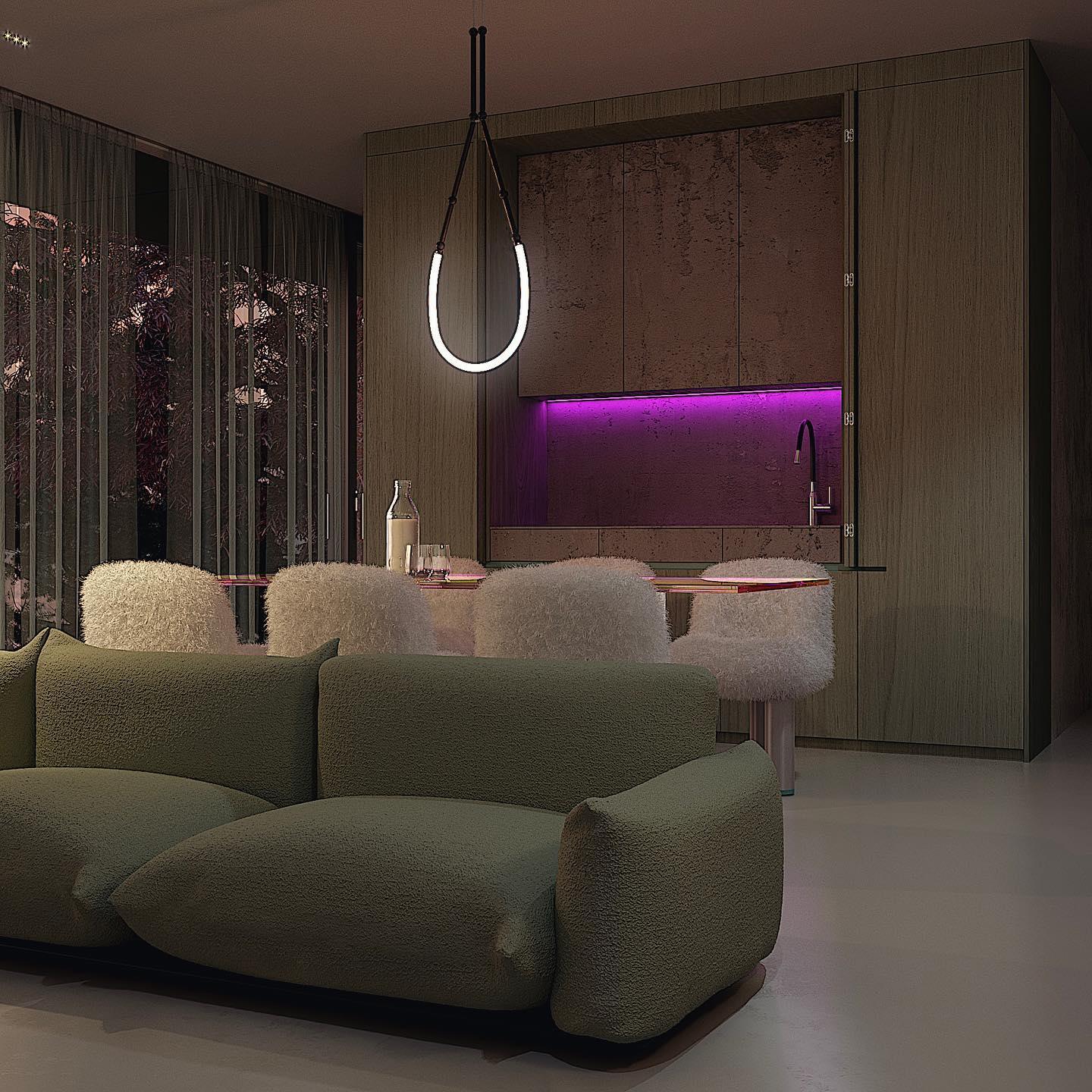 Lustra Kronleuchter Leda LED Flexibel Modern Skulptural-Letslighting