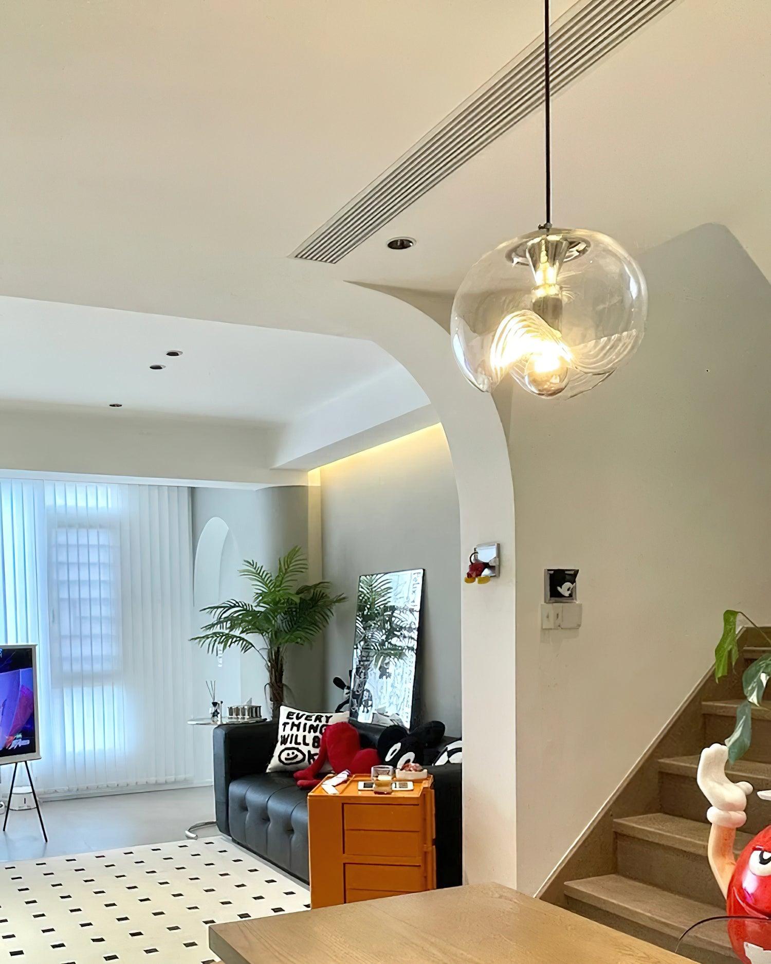 Fivelle Pendelleuchte Modern Glas Mit Warmem Bernstein-Letslighting
