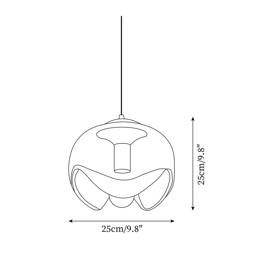 Fivelle Pendelleuchte Modern Glas Mit Warmem Bernstein-Letslighting