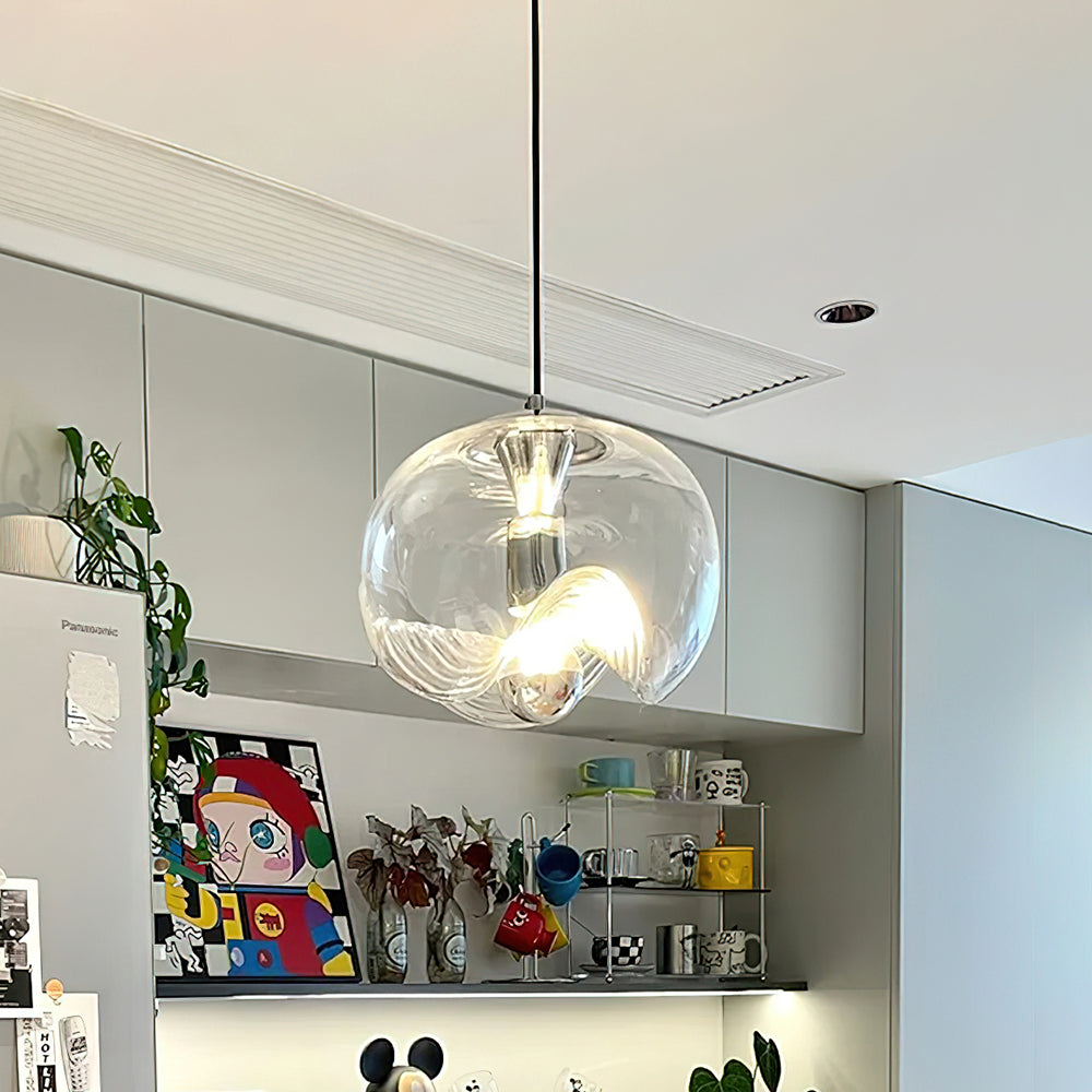 Fivelle Pendelleuchte Modern Glas Mit Warmem Bernstein-Letslighting