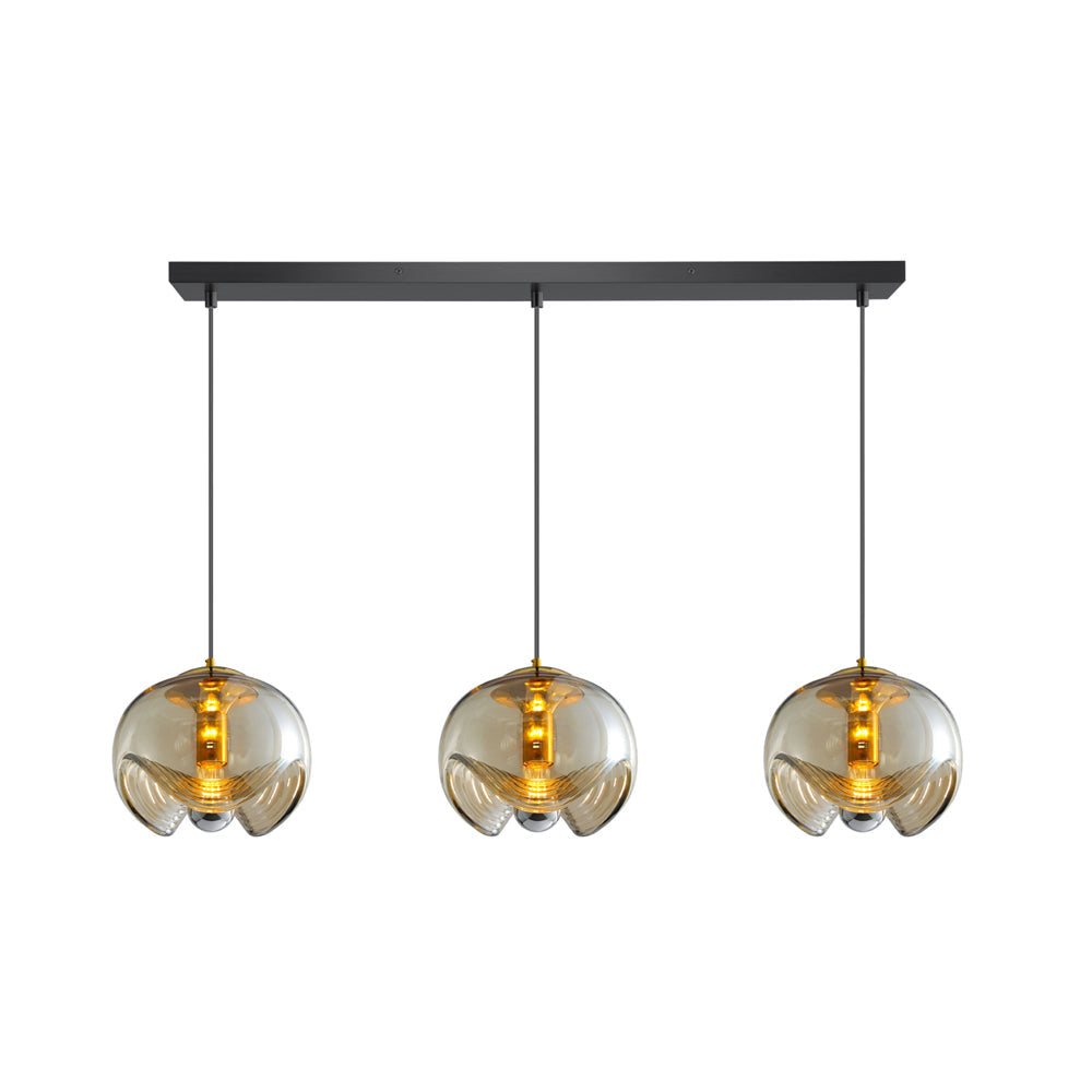 Fivelle Pendelleuchte Modern Glas Mit Warmem Bernstein-Letslighting