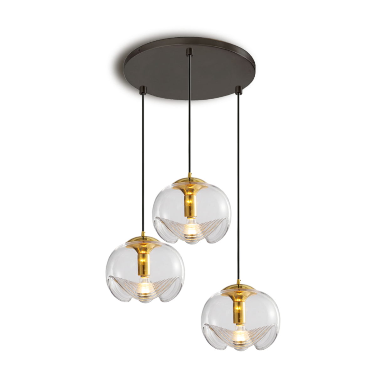 Fivelle Pendelleuchte Modern Glas Mit Warmem Bernstein-Letslighting
