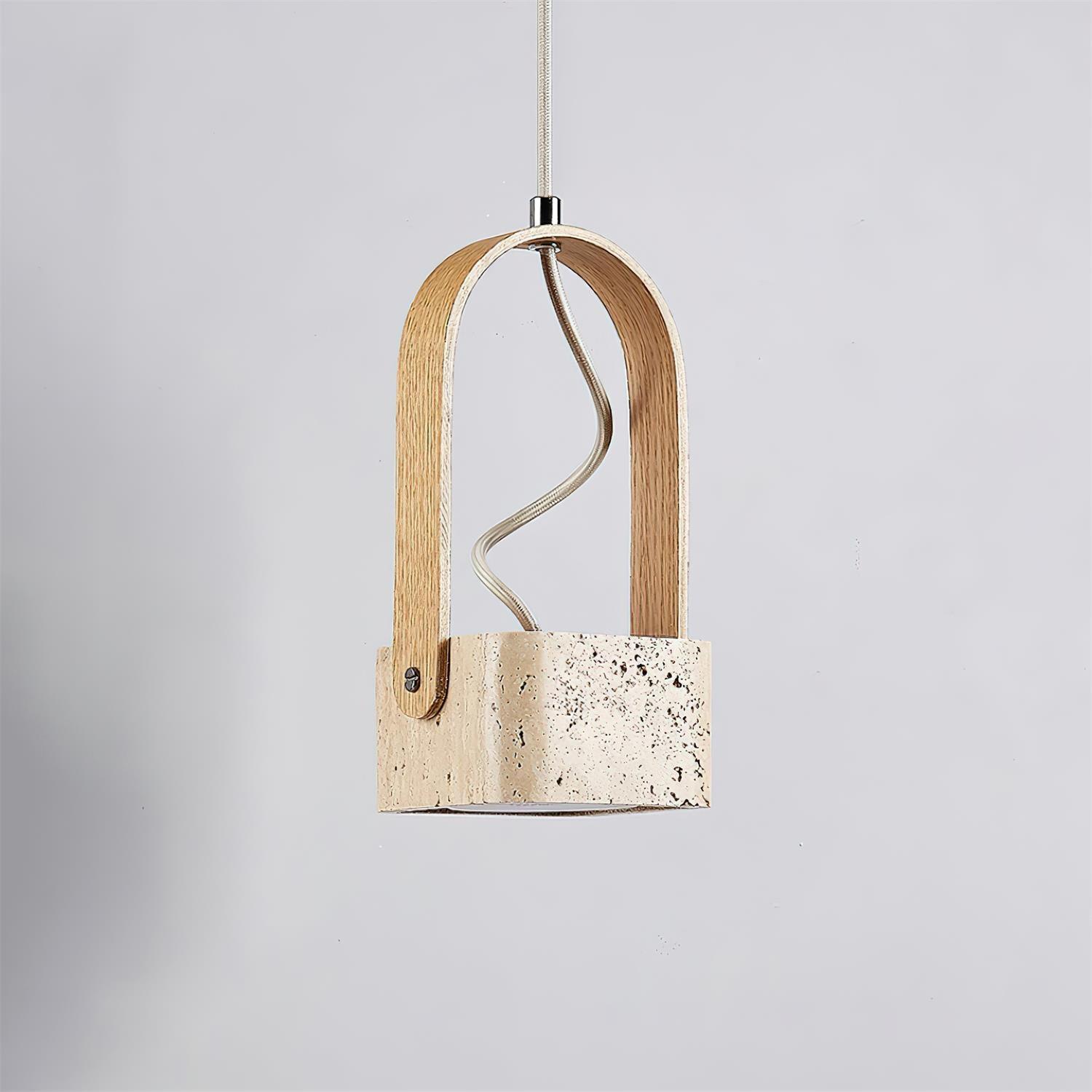 Cesta Pendant Light Square Yellow Travertine - Letslighting