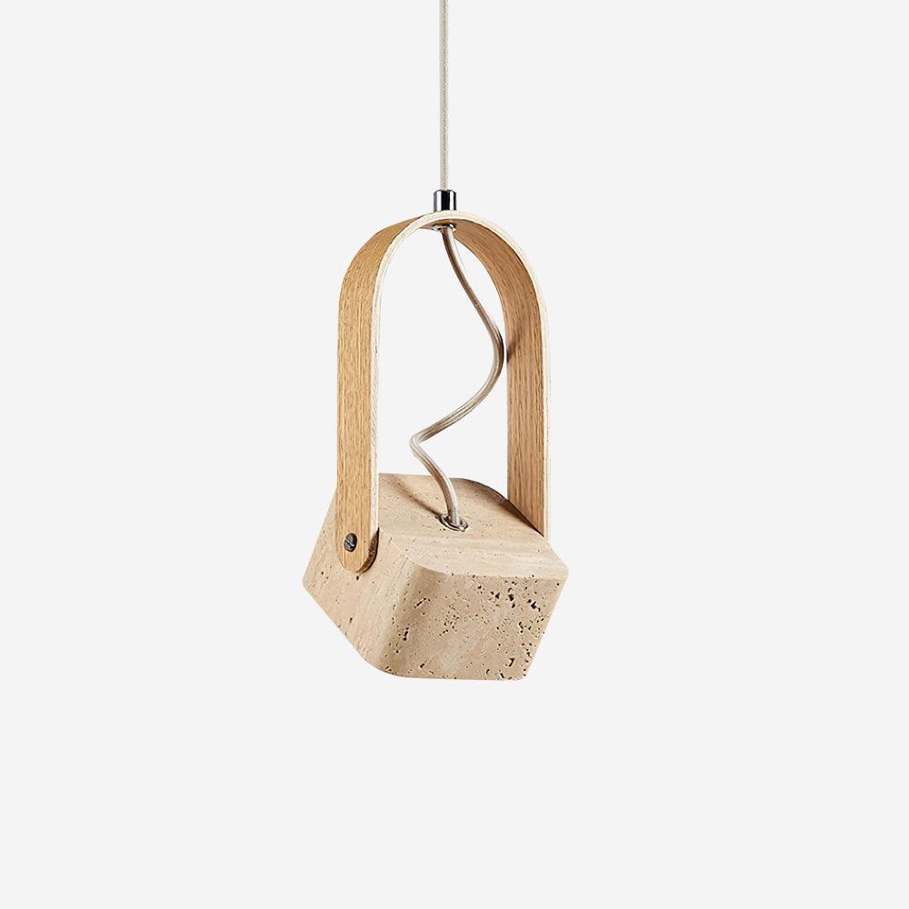 Cesta Pendant Light Square Yellow Travertine - Letslighting