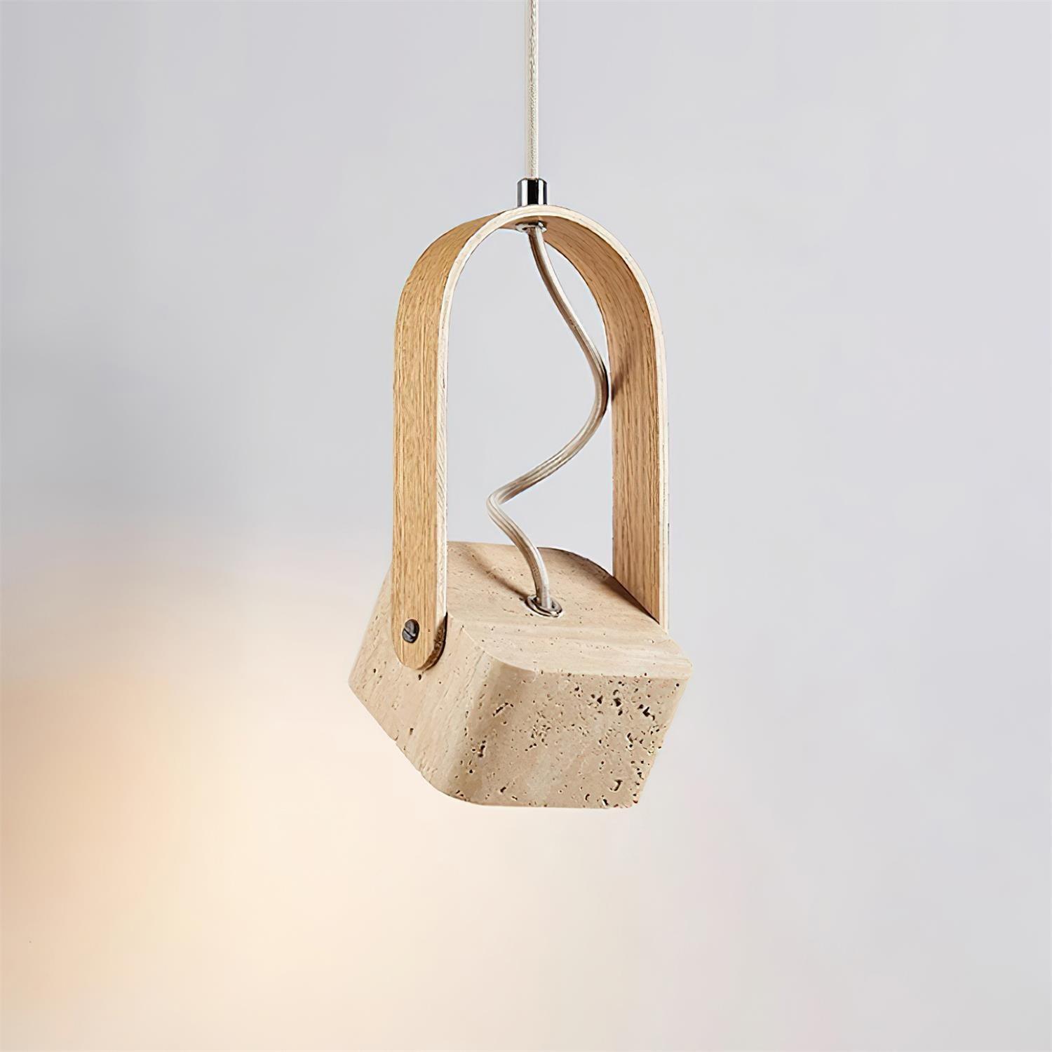 Cesta Pendant Light Square Yellow Travertine - Letslighting