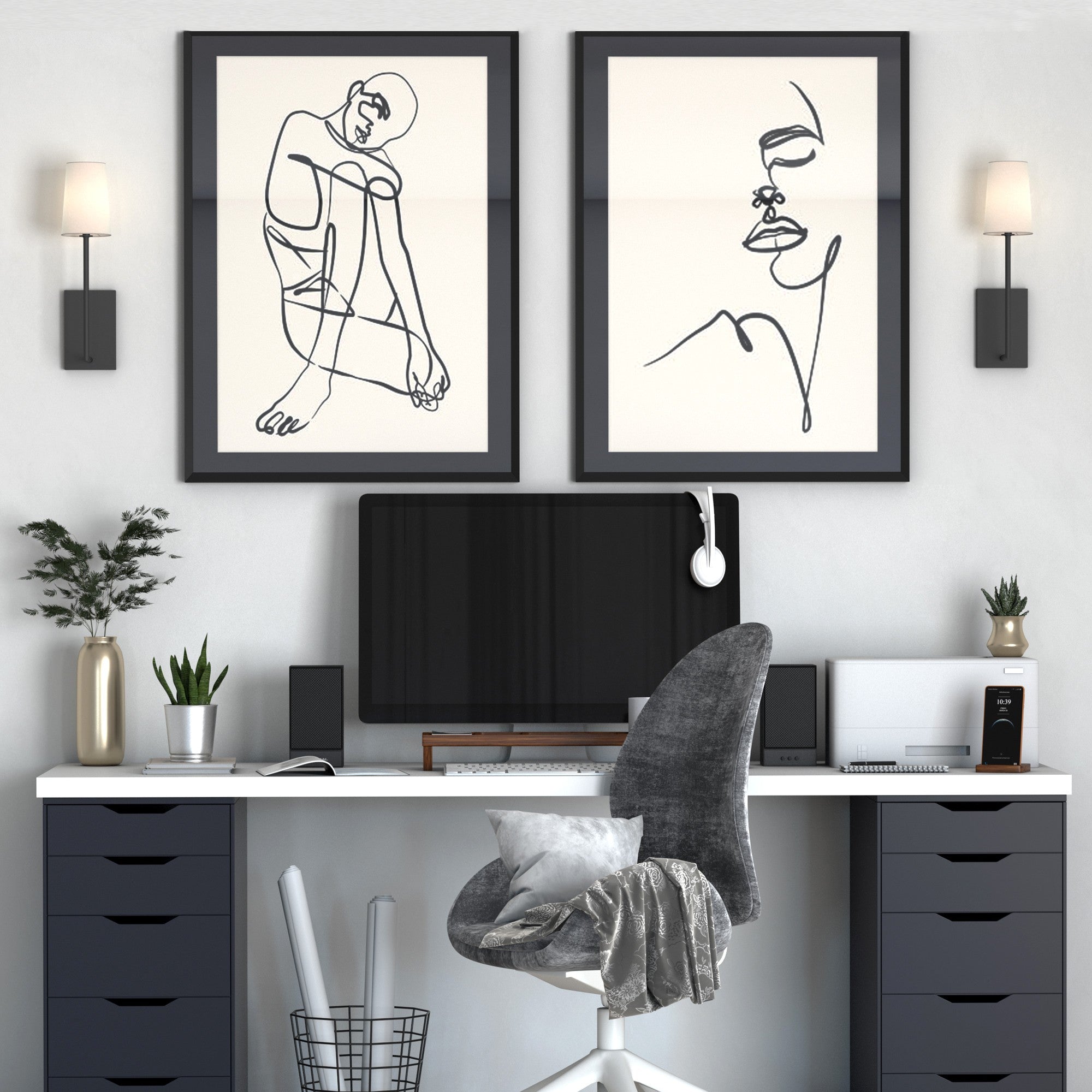 Sytheir Vintage Kunst Messing Stoff Wandleuchte-Letslighting