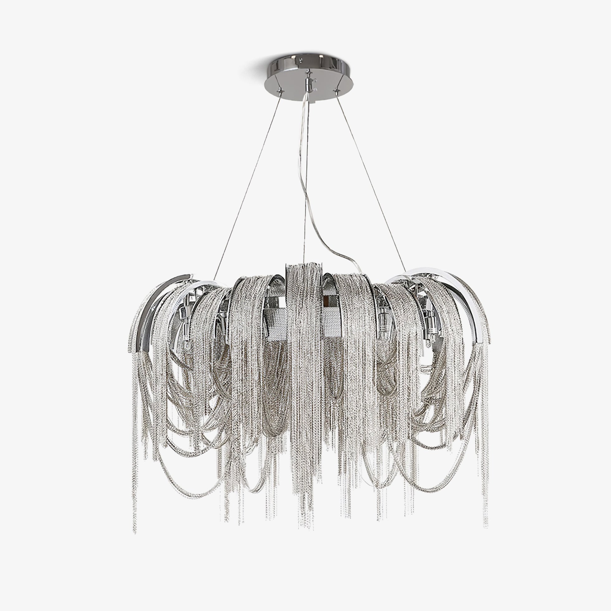 Lustra Kronleuchter Geschichtete Kette Nickel Luxus-Letslighting