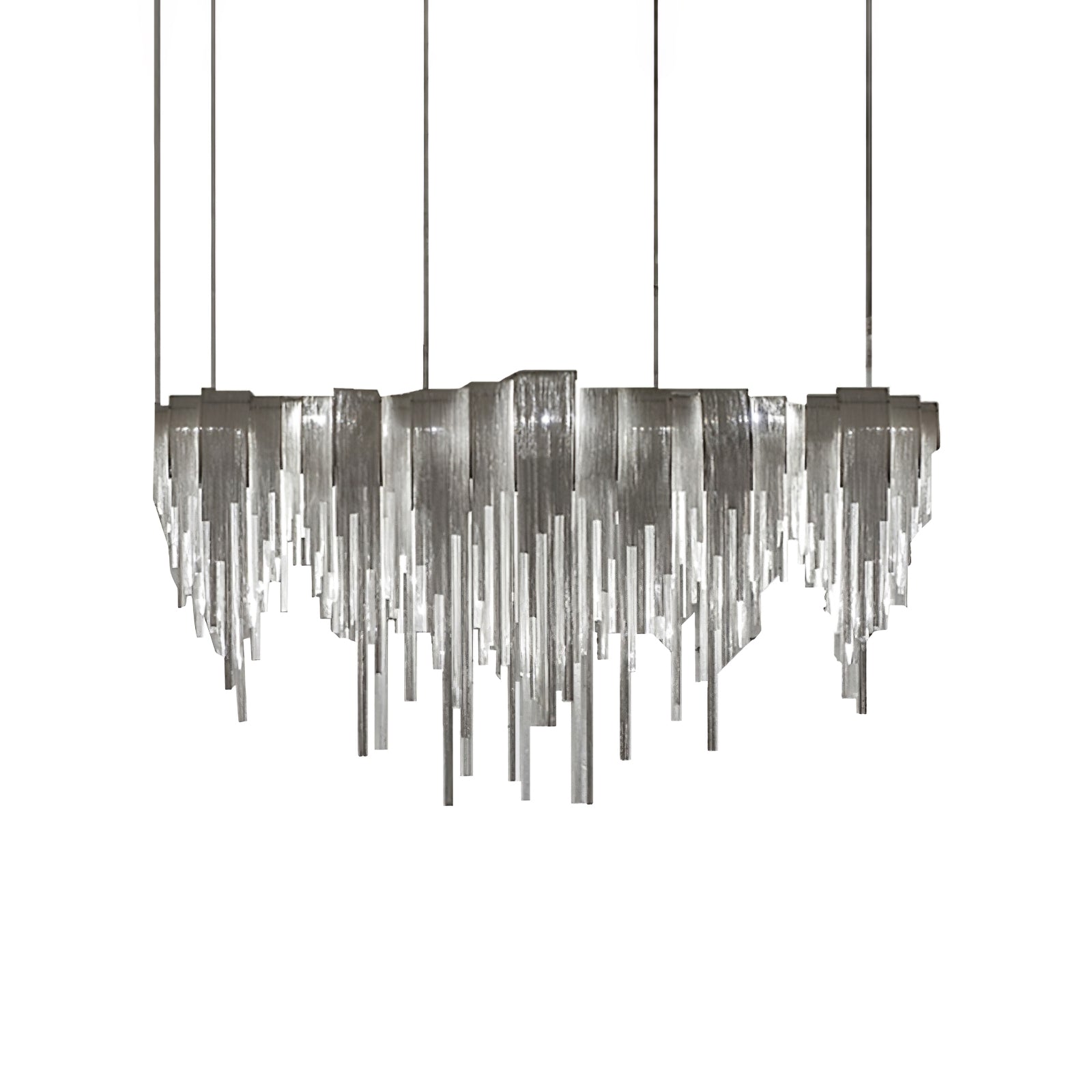 Lustra Kronleuchter Geschichtete Kette Nickel Luxus-Letslighting