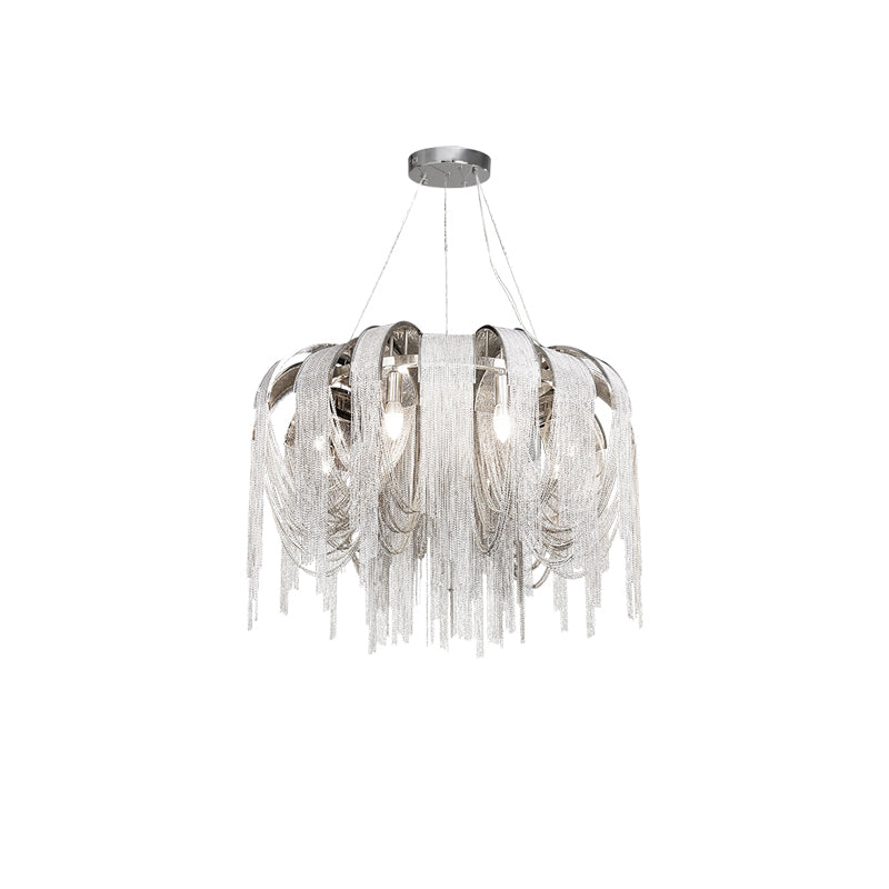 Lustra Kronleuchter Geschichtete Kette Nickel Luxus-Letslighting