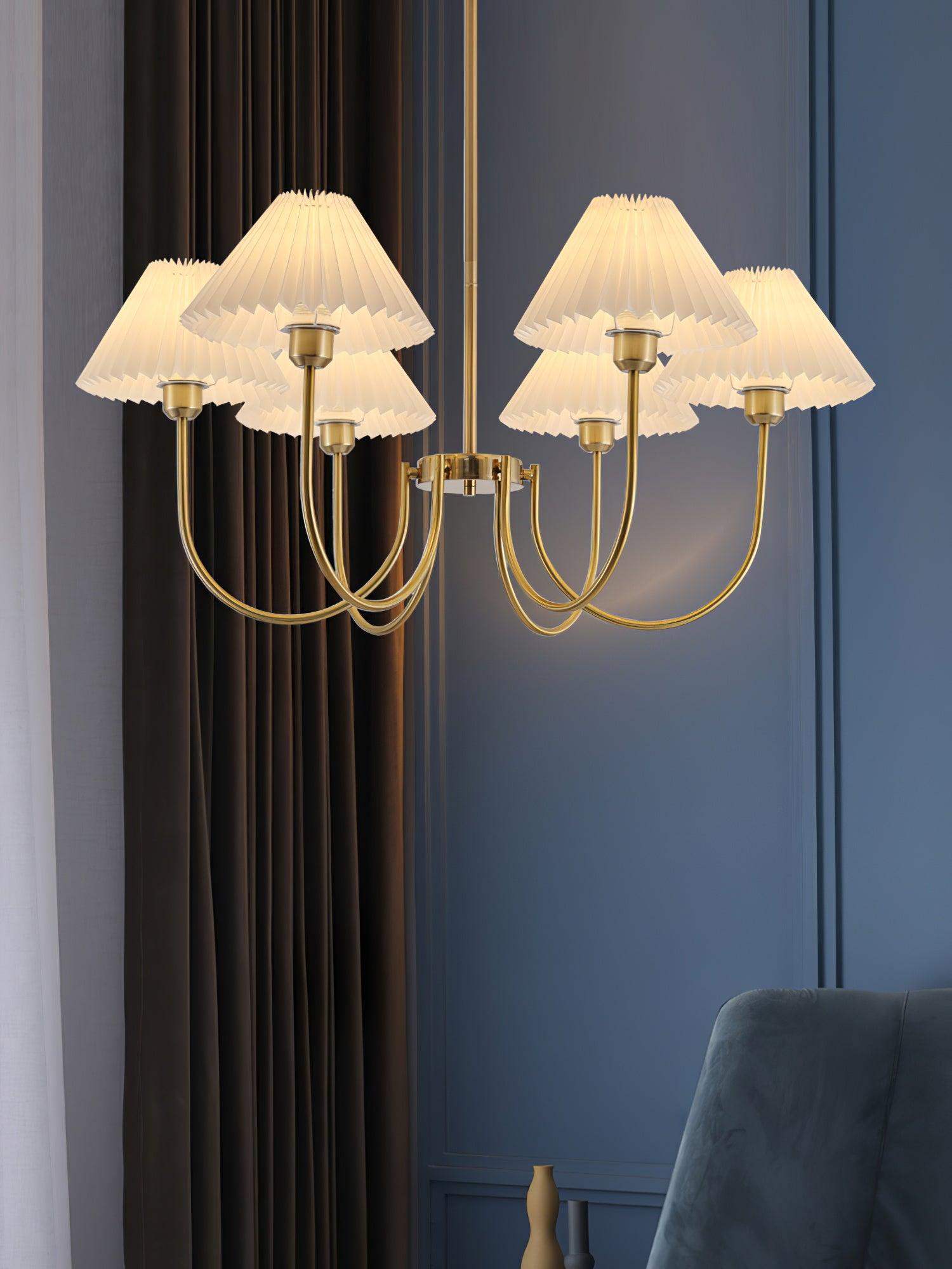 Lenore Pleated Chandelier - Blowlighting