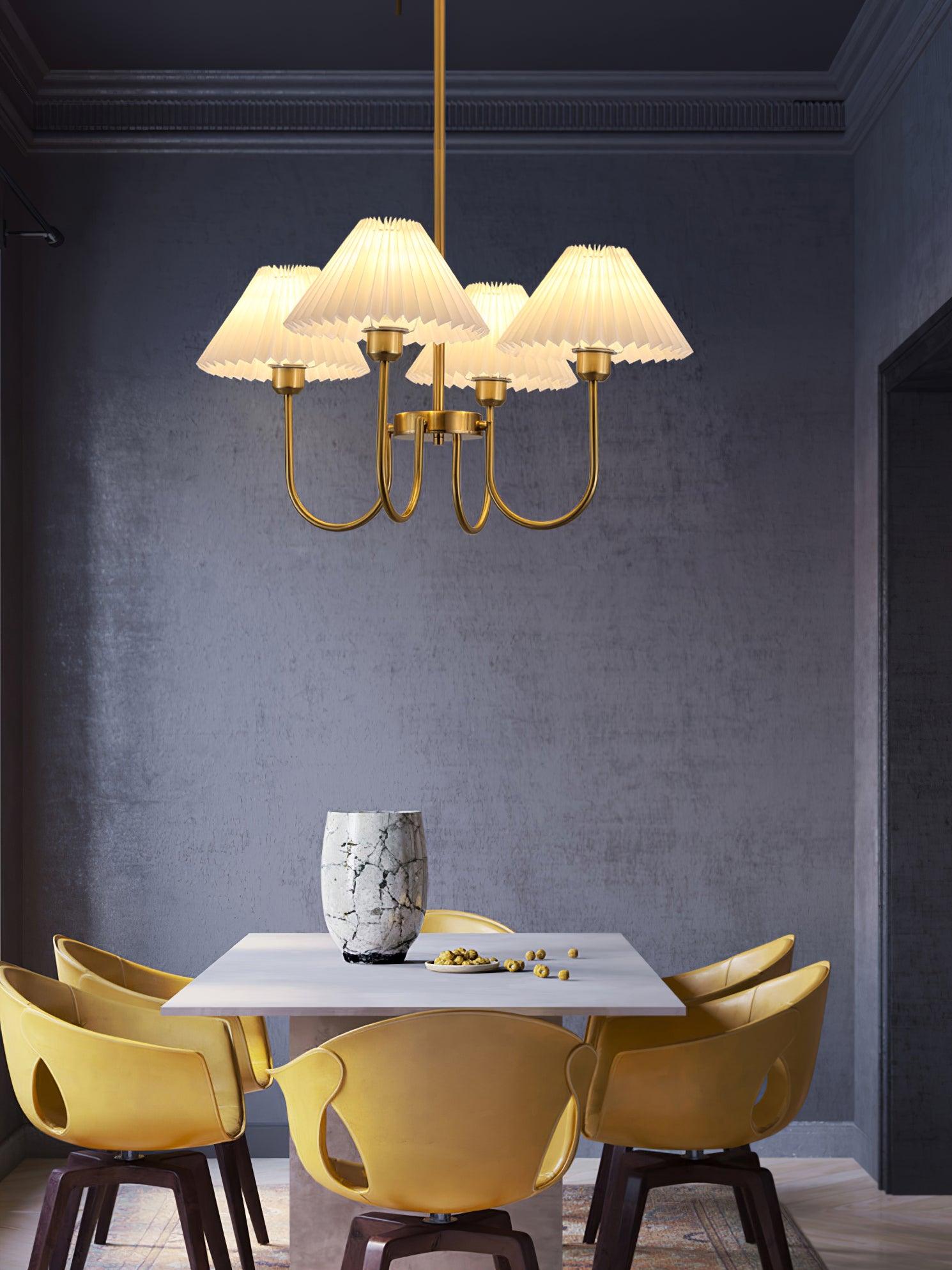 Lenore Pleated Chandelier - Blowlighting
