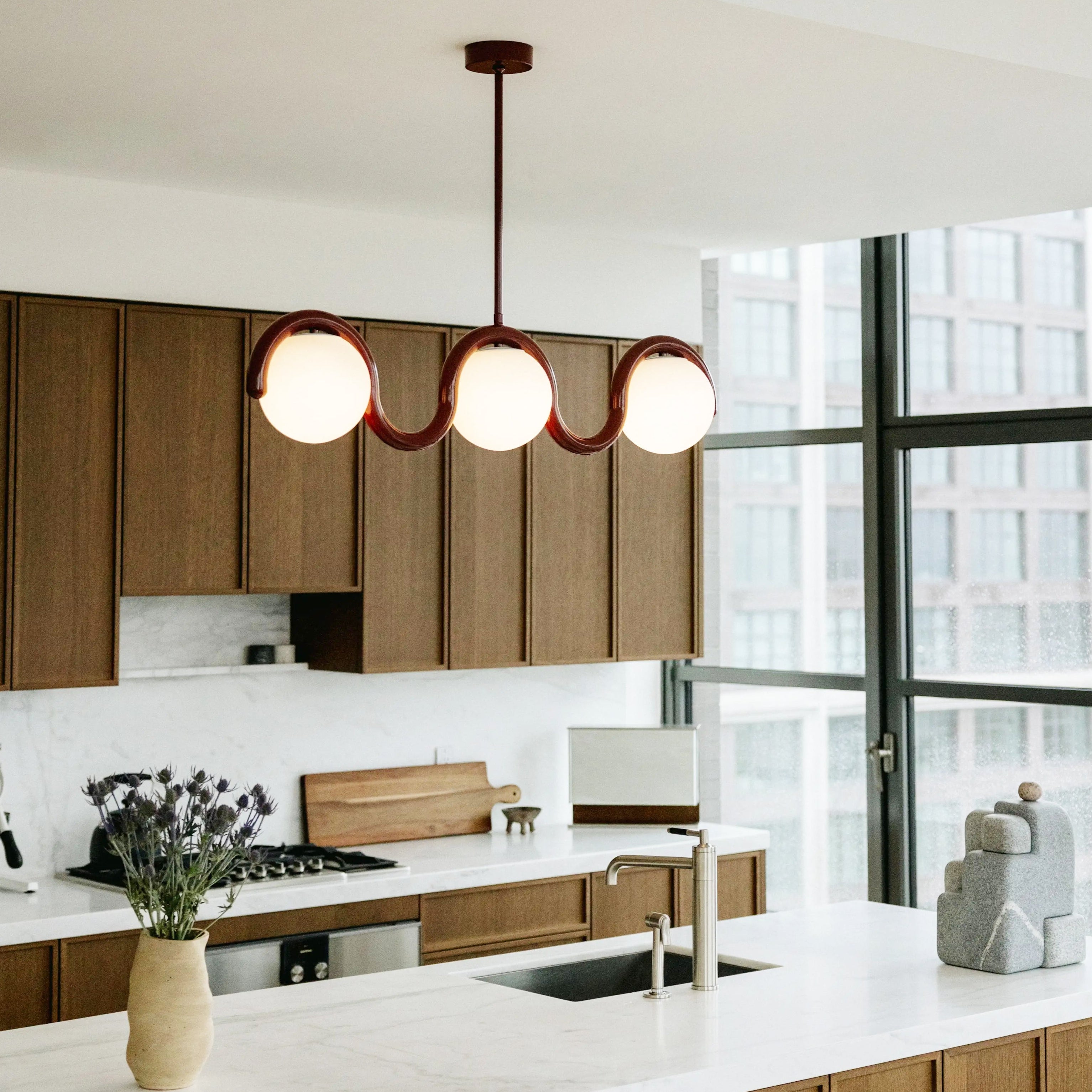 Citheis Linear Glas Kronleuchter-Letslighting