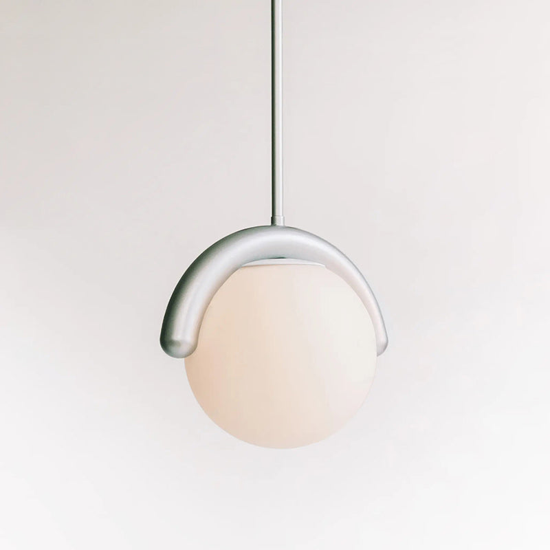 Uveta Linearer Kronleuchter in Rot & Silber