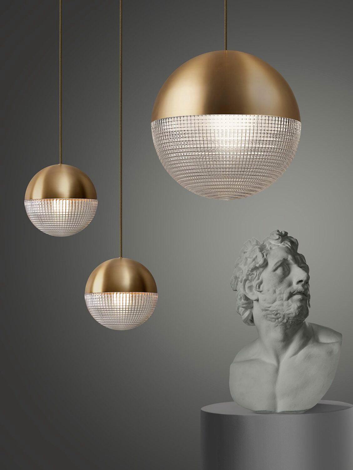 Solara Pendelleuchte Messing Glas Modern-Letslighting