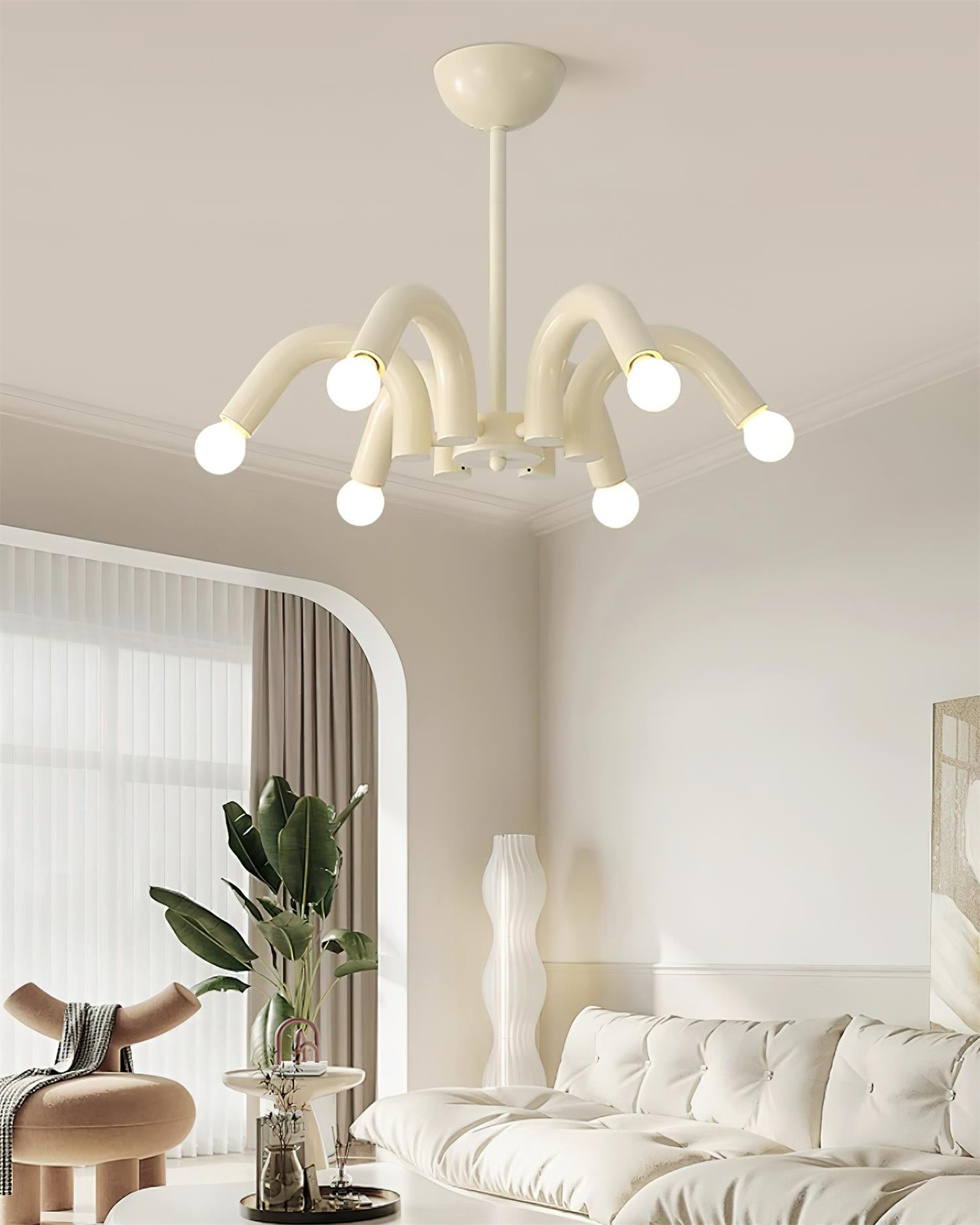 Fivelle Modern Creme Mehrarm Kronleuchter-Letslighting