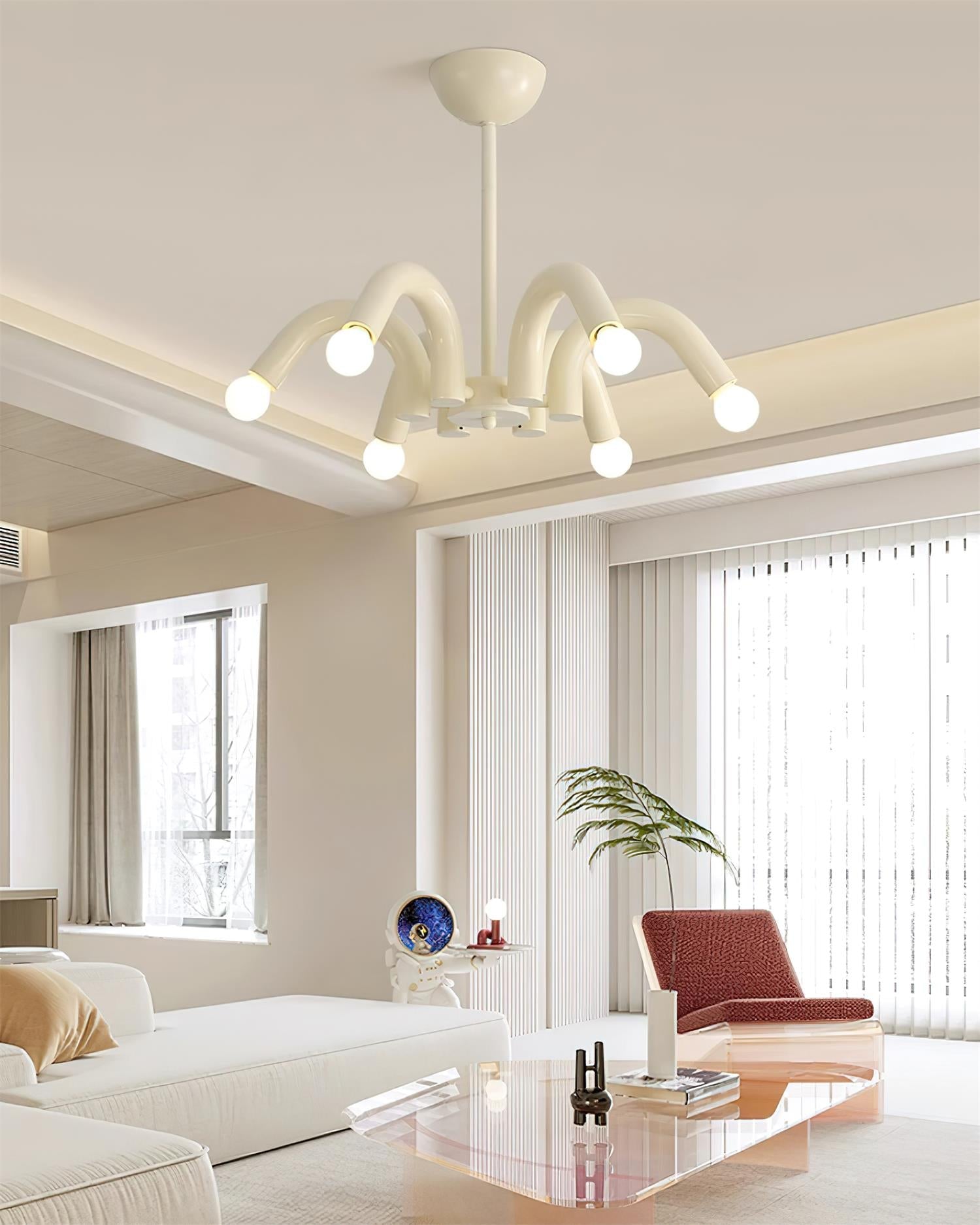Fivelle Modern Creme Mehrarm Kronleuchter-Letslighting