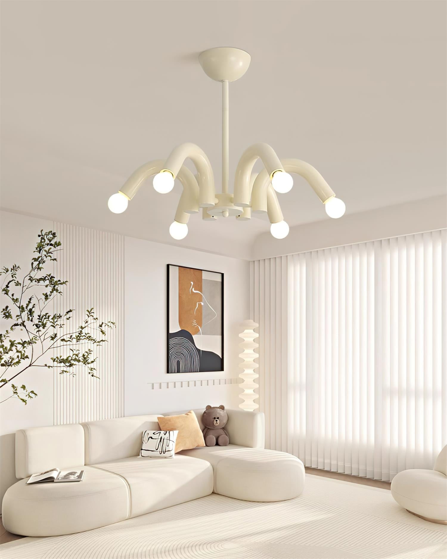 Fivelle Modern Creme Mehrarm Kronleuchter-Letslighting