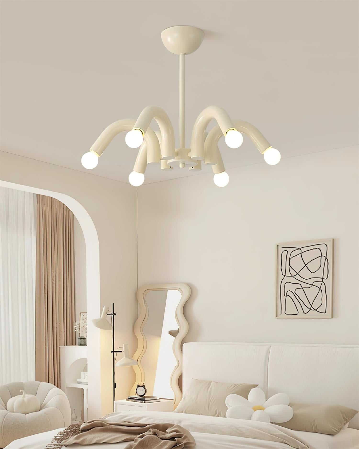 Fivelle Modern Creme Mehrarm Kronleuchter-Letslighting