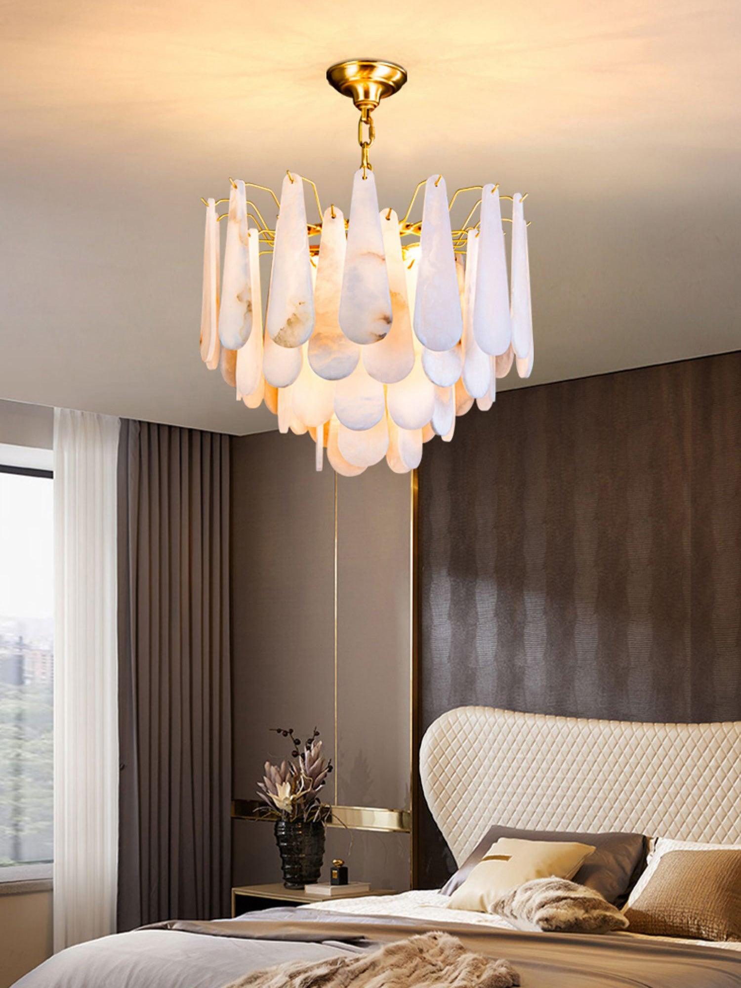 Ucararae Teardrop Alabaster Chandelier - Neutralighting