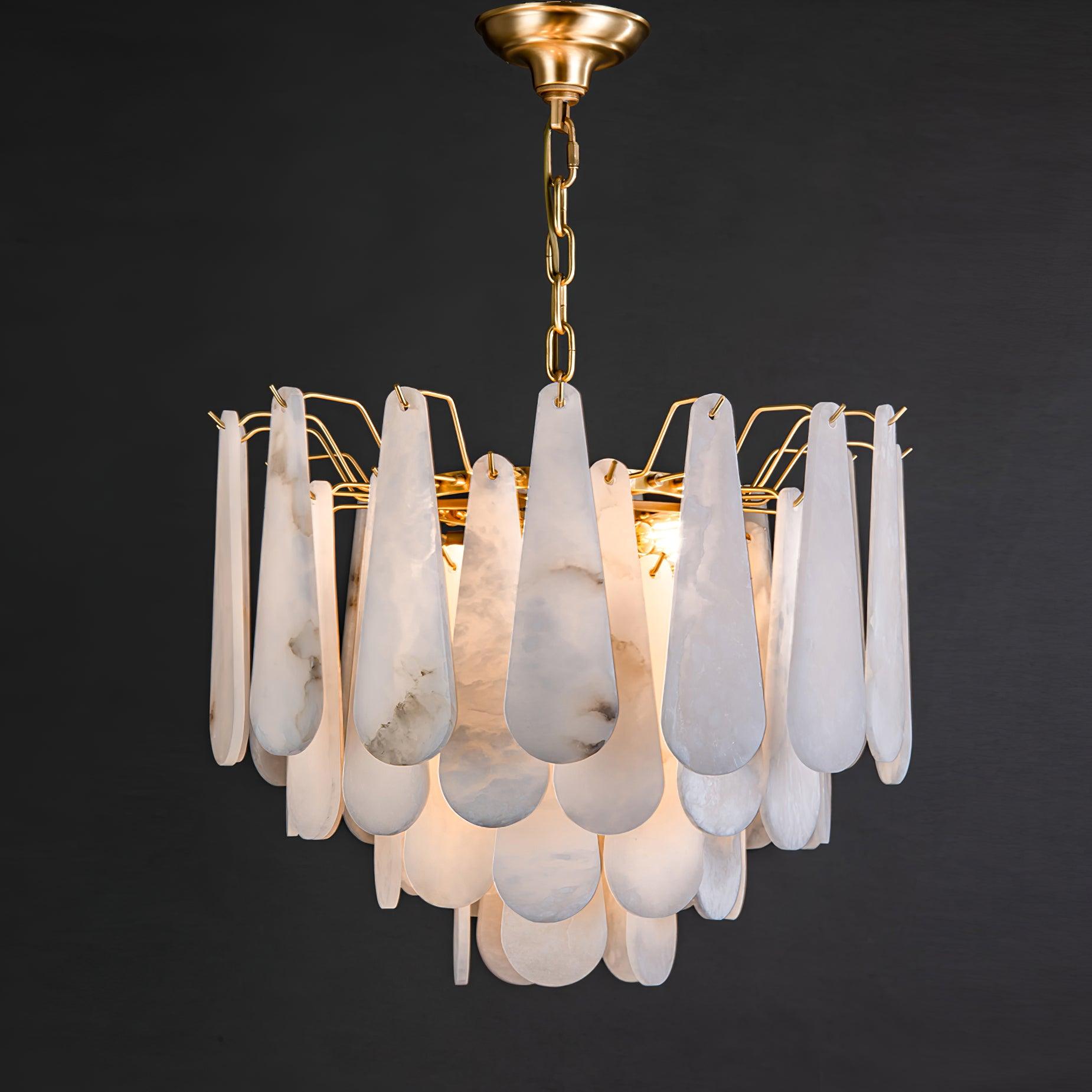 Ucararae Teardrop Alabaster Chandelier - Neutralighting