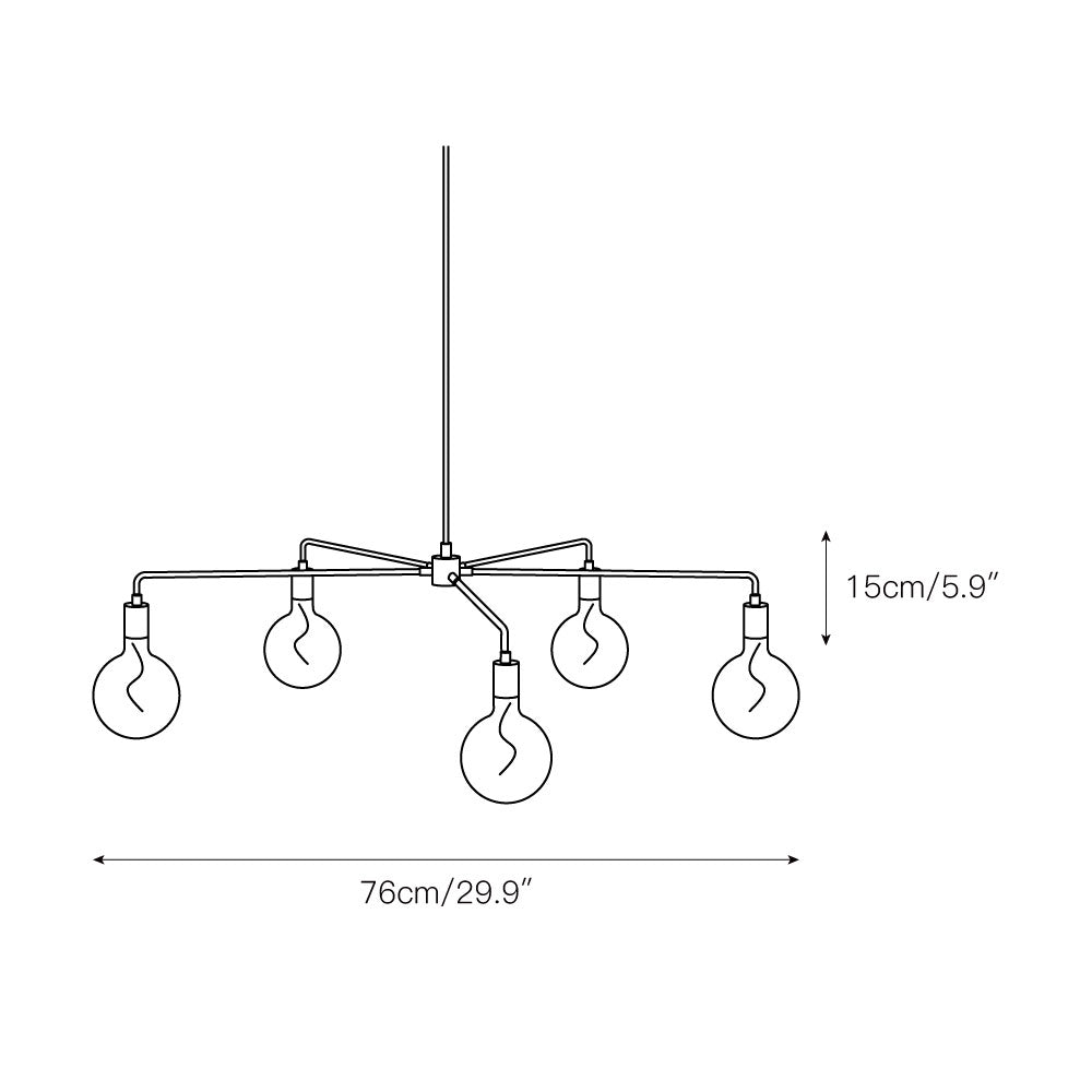 Vecarisra Traditional Industrial Metal Chandelier - Letslighting