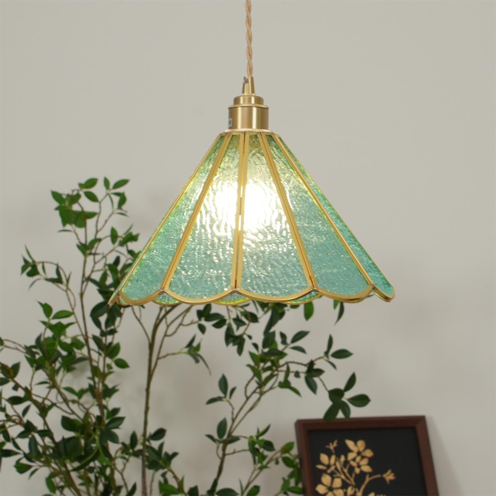 Pendelleuchte Strukturiertes Glas Art Deco-Letslighting
