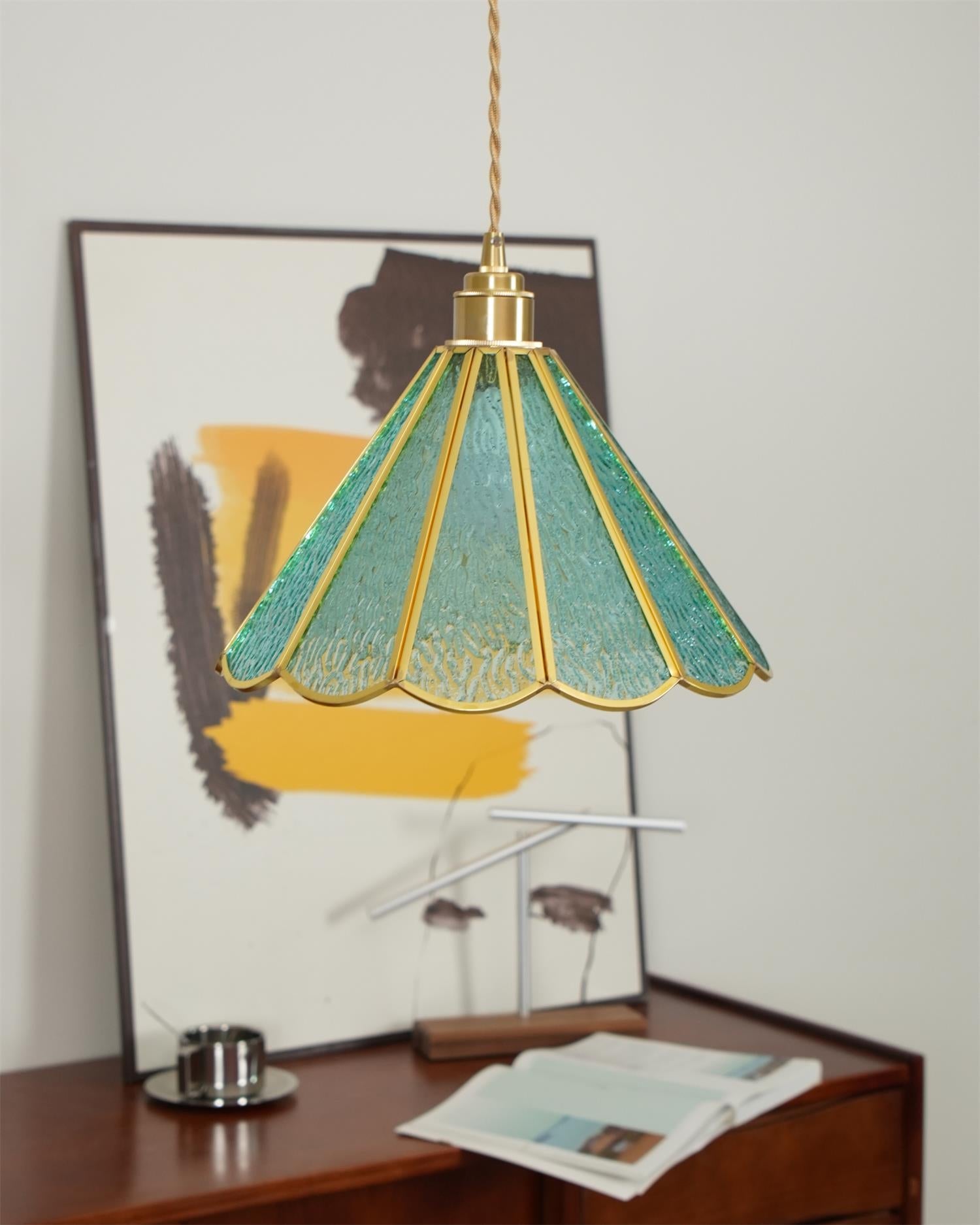 Pendelleuchte Strukturiertes Glas Art Deco-Letslighting