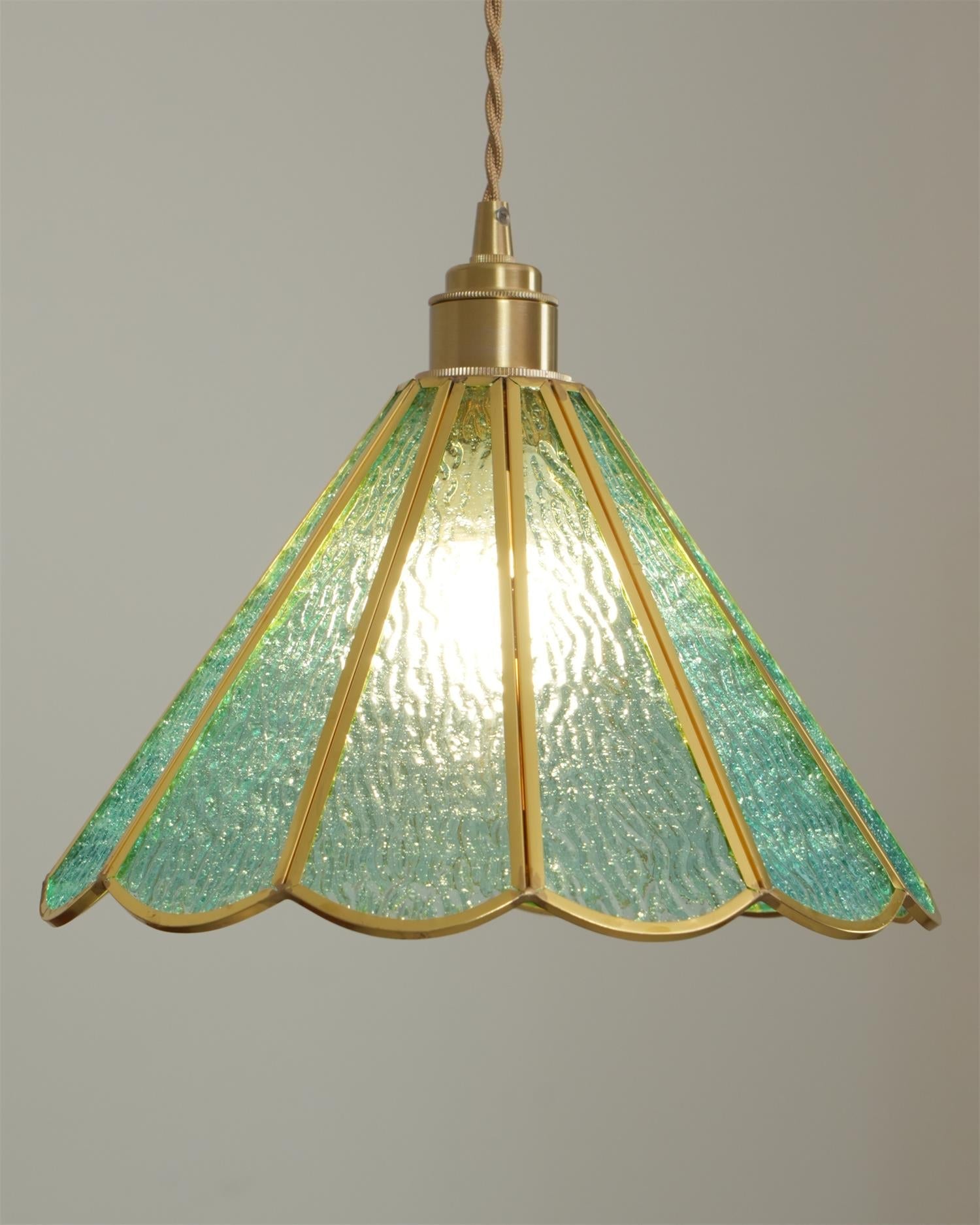 Pendelleuchte Strukturiertes Glas Art Deco-Letslighting