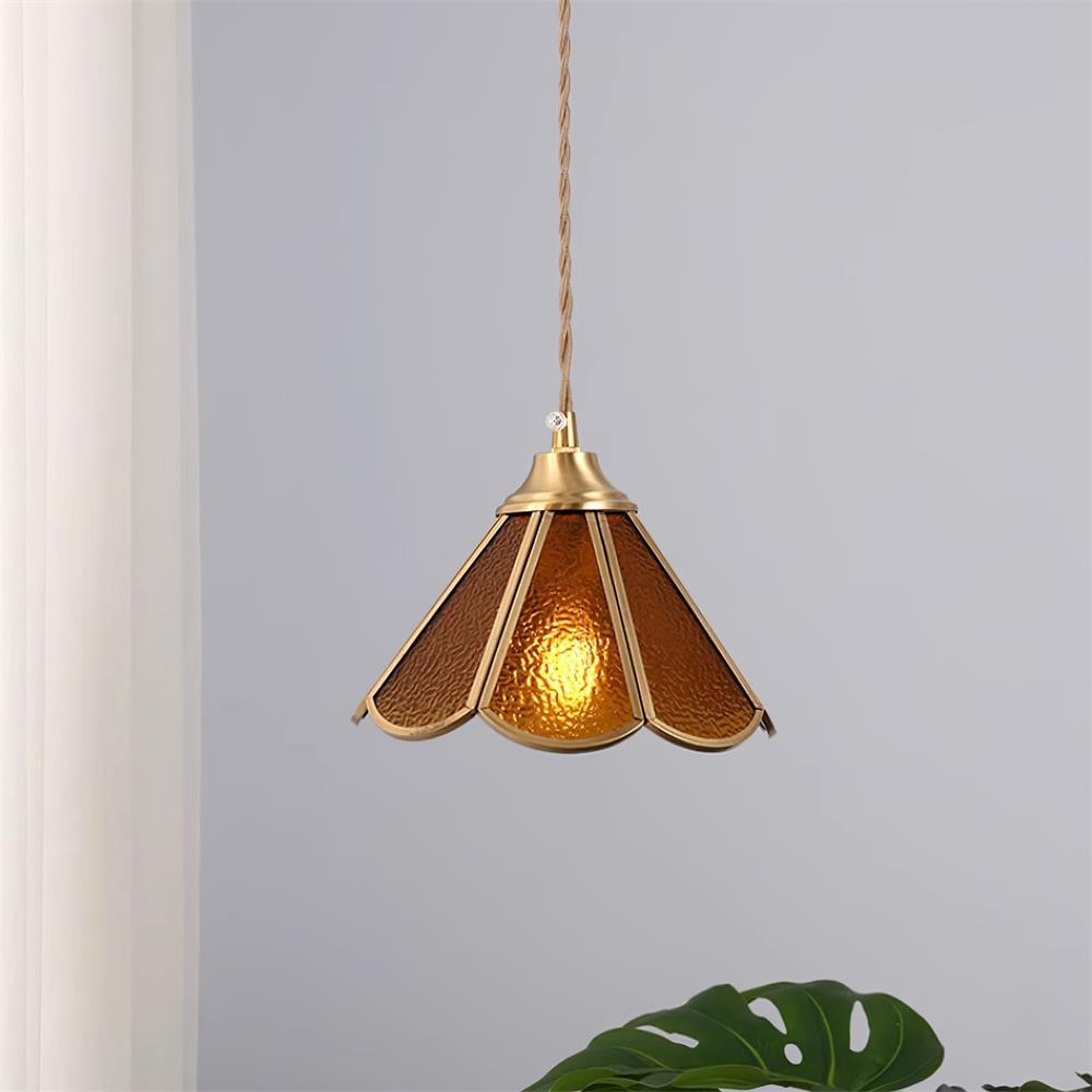 Pendelleuchte Strukturiertes Glas Art Deco-Letslighting