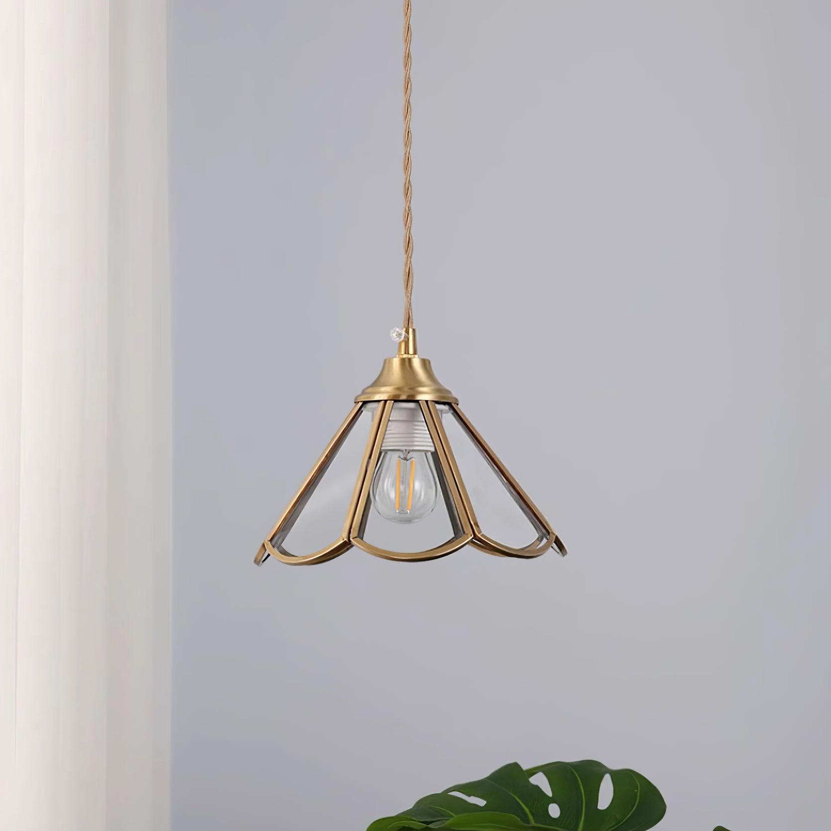 Pendelleuchte Strukturiertes Glas Art Deco-Letslighting