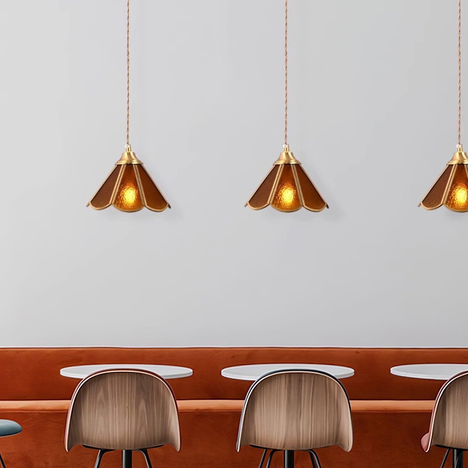 Pendelleuchte Strukturiertes Glas Art Deco-Letslighting