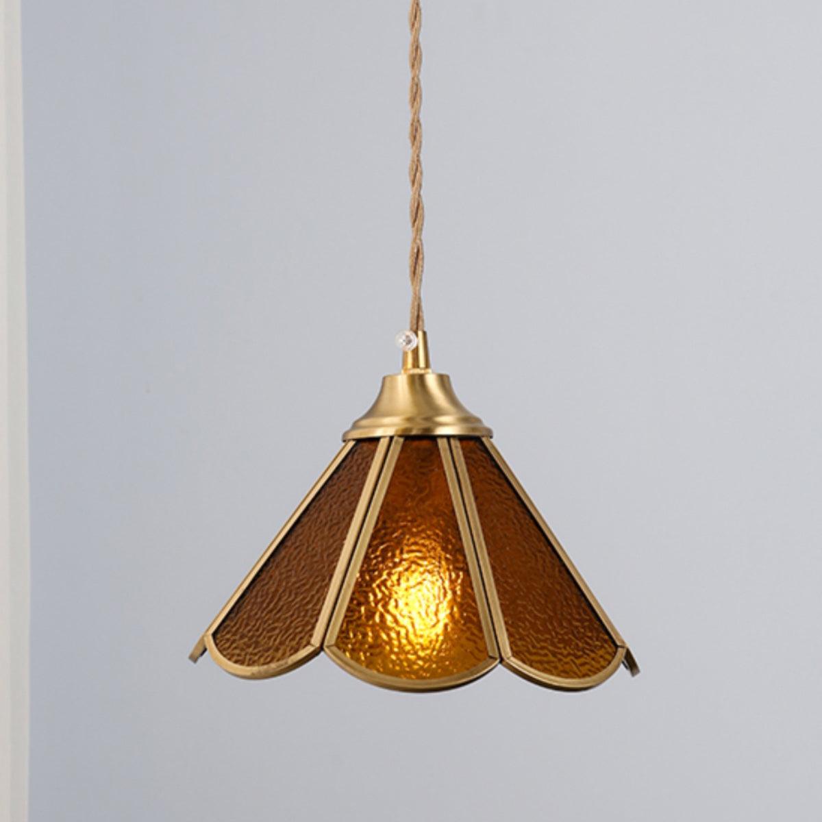 Pendelleuchte Strukturiertes Glas Art Deco-Letslighting