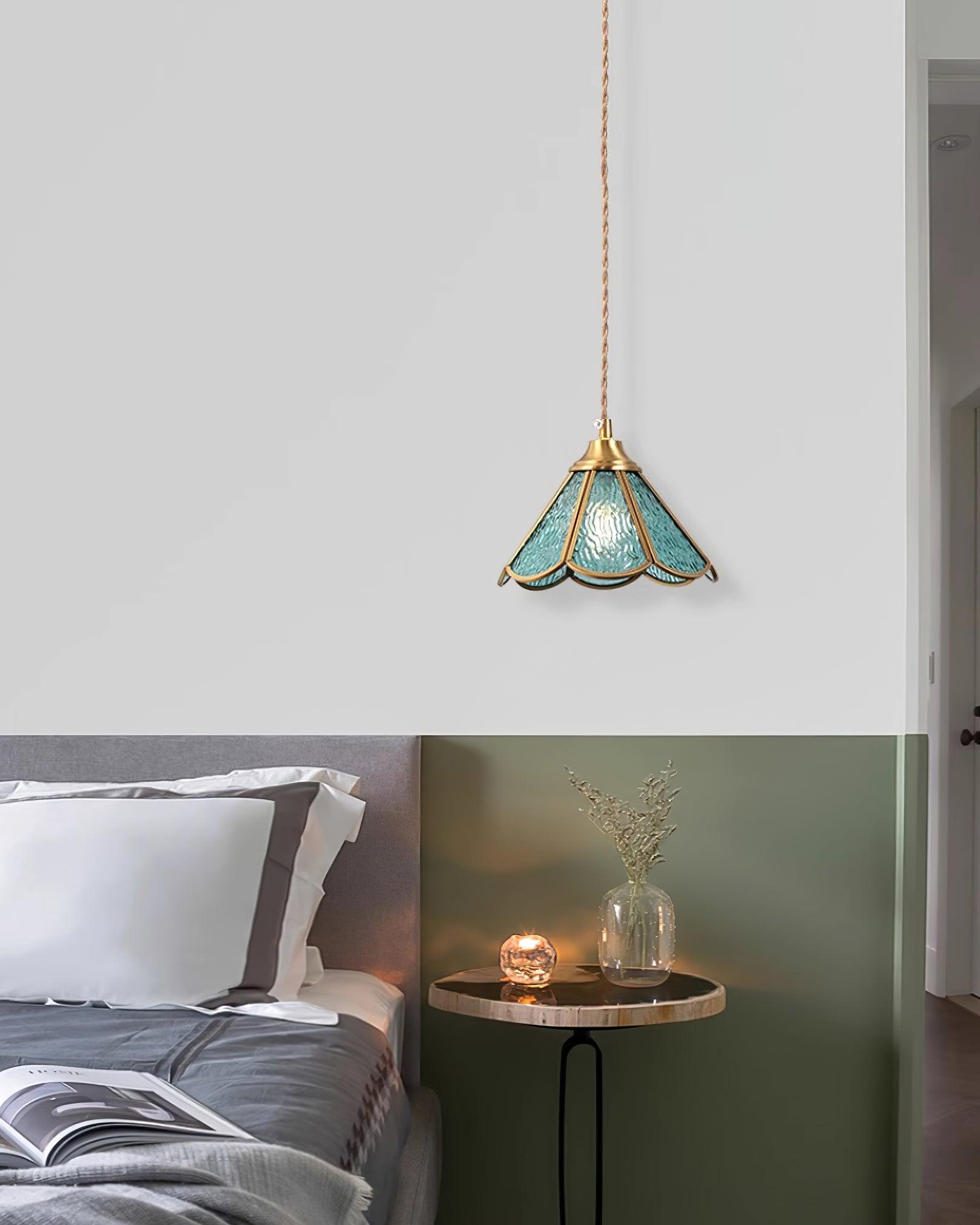Pendelleuchte Strukturiertes Glas Art Deco-Letslighting